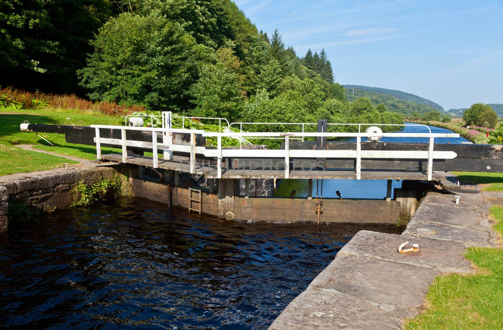 Lock on the Crinan Canal in Scotland