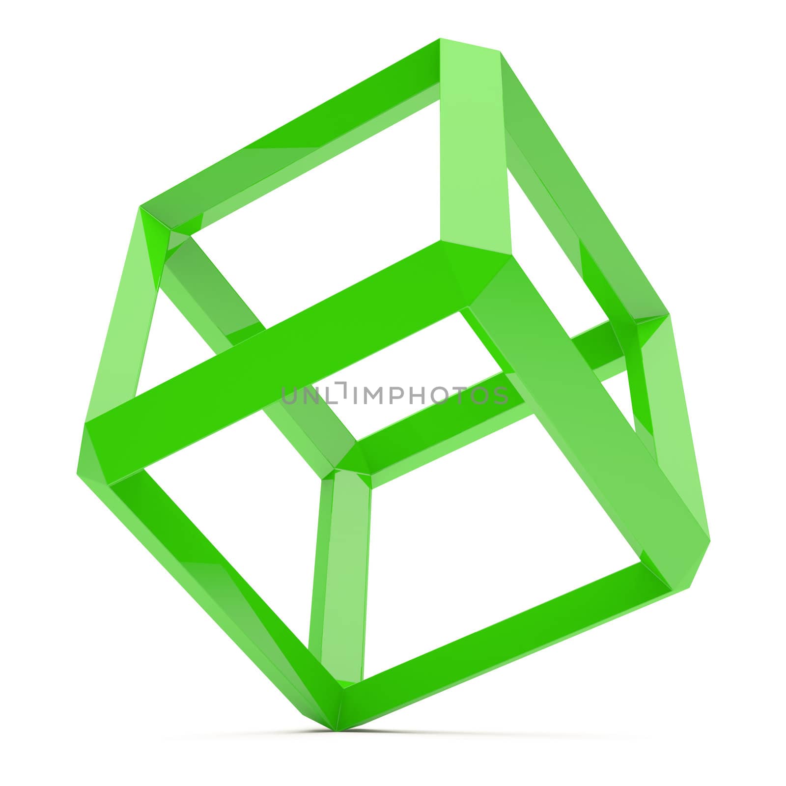 Green Cube by maxkrasnov