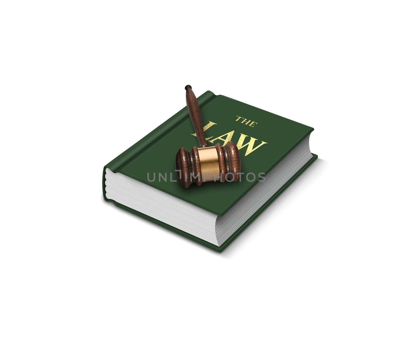 Book of law and gavel