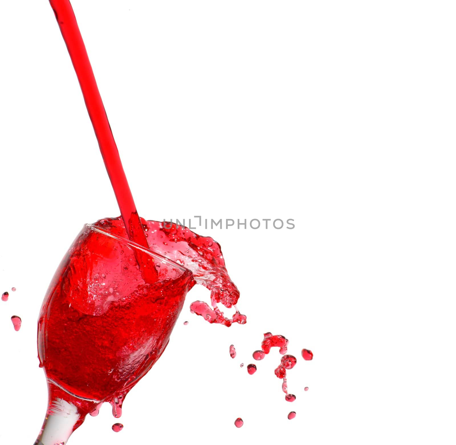 glass of red juice by adam121