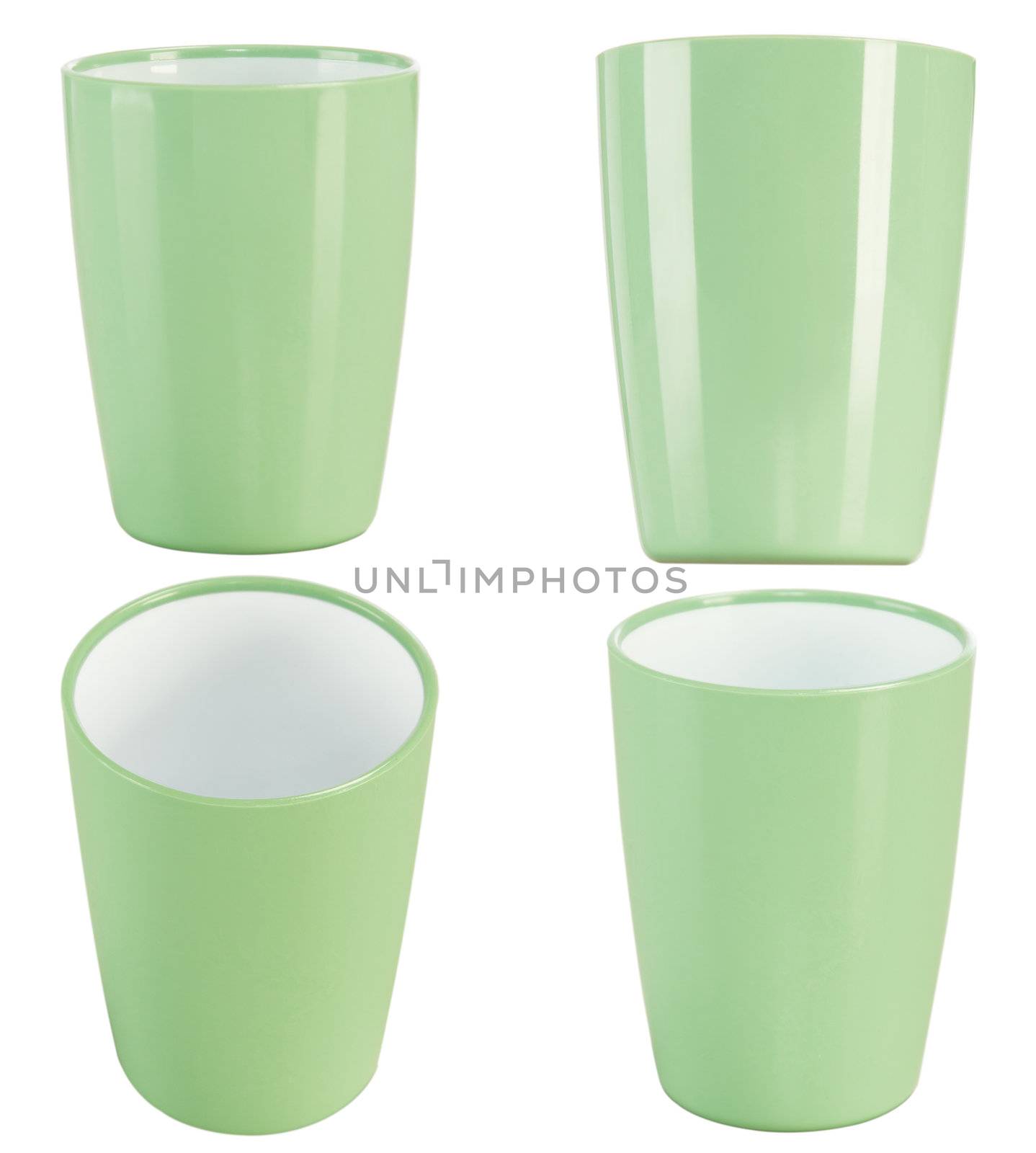 green plastic glass for juice by VictorO