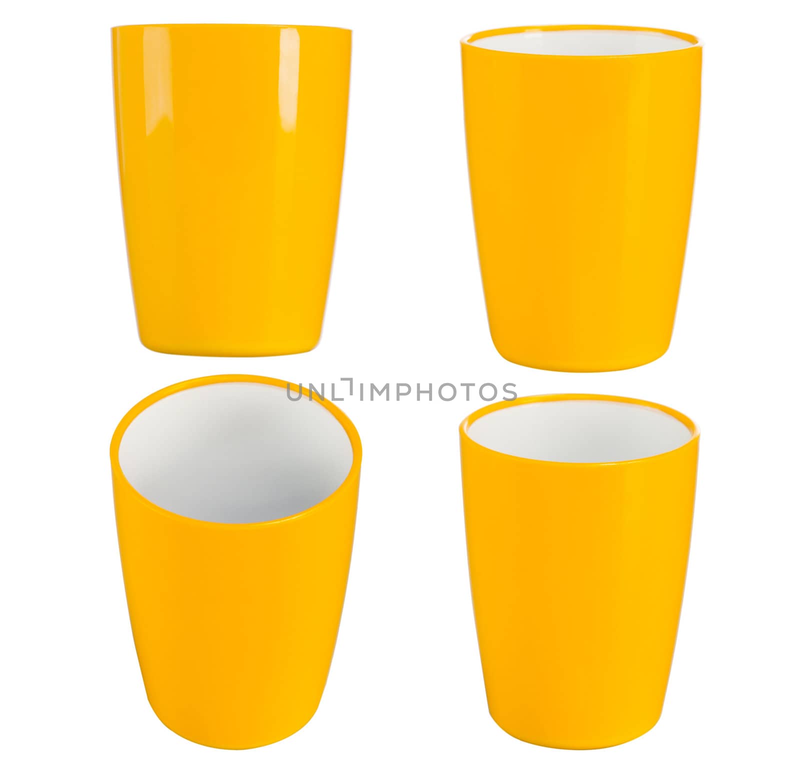 yellow plastic glass for juice by VictorO