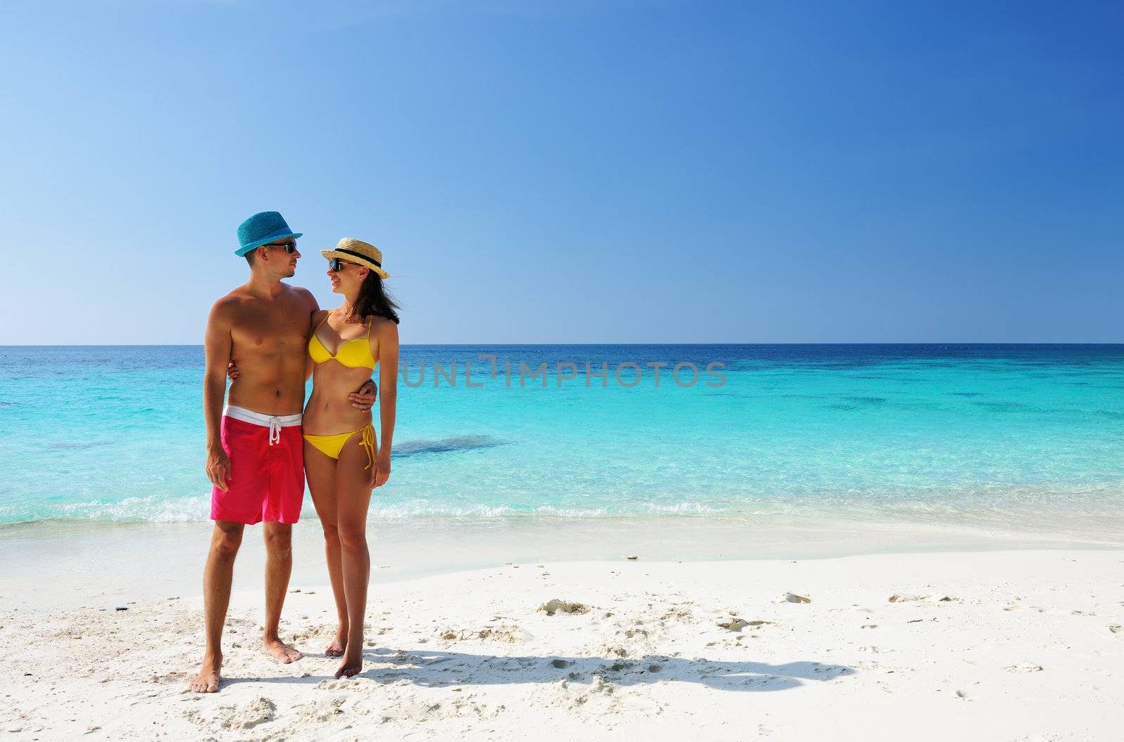 Couple on a tropical beach