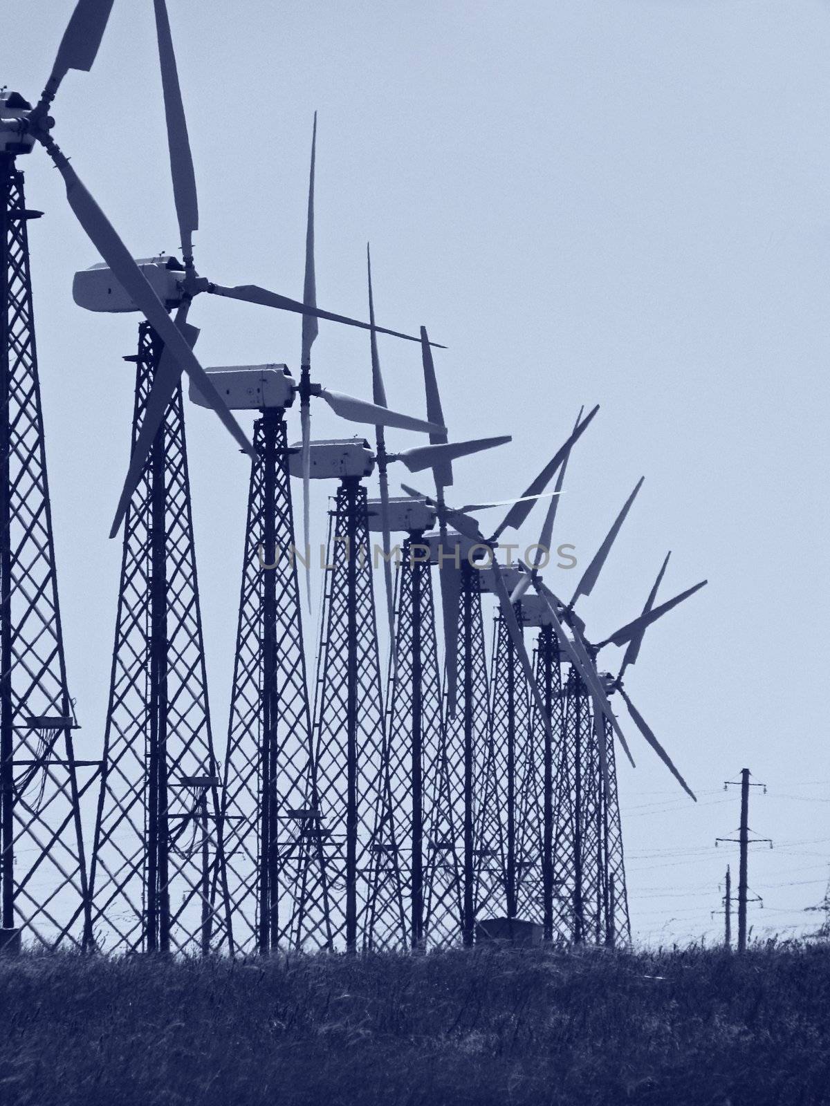 alternative energy: wind turbines power station