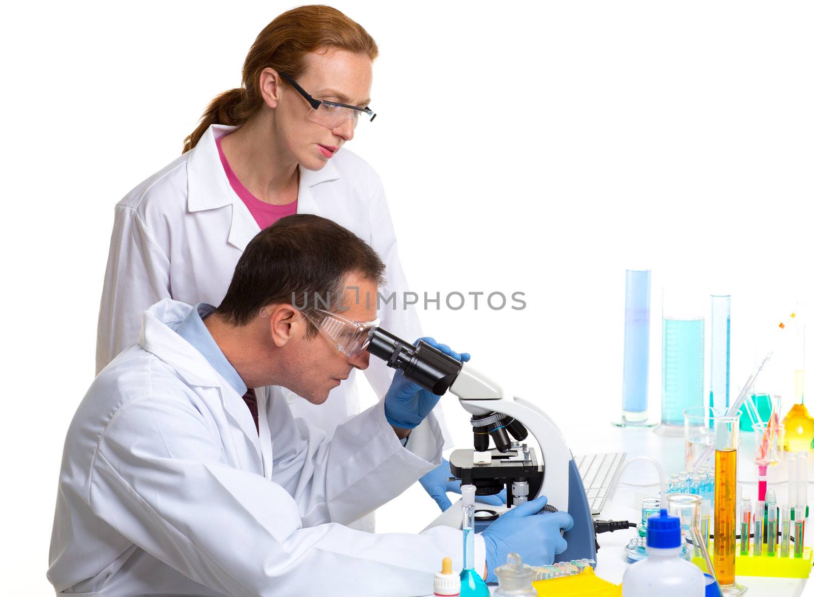 chemical laboratory with two scientist working by lunamarina