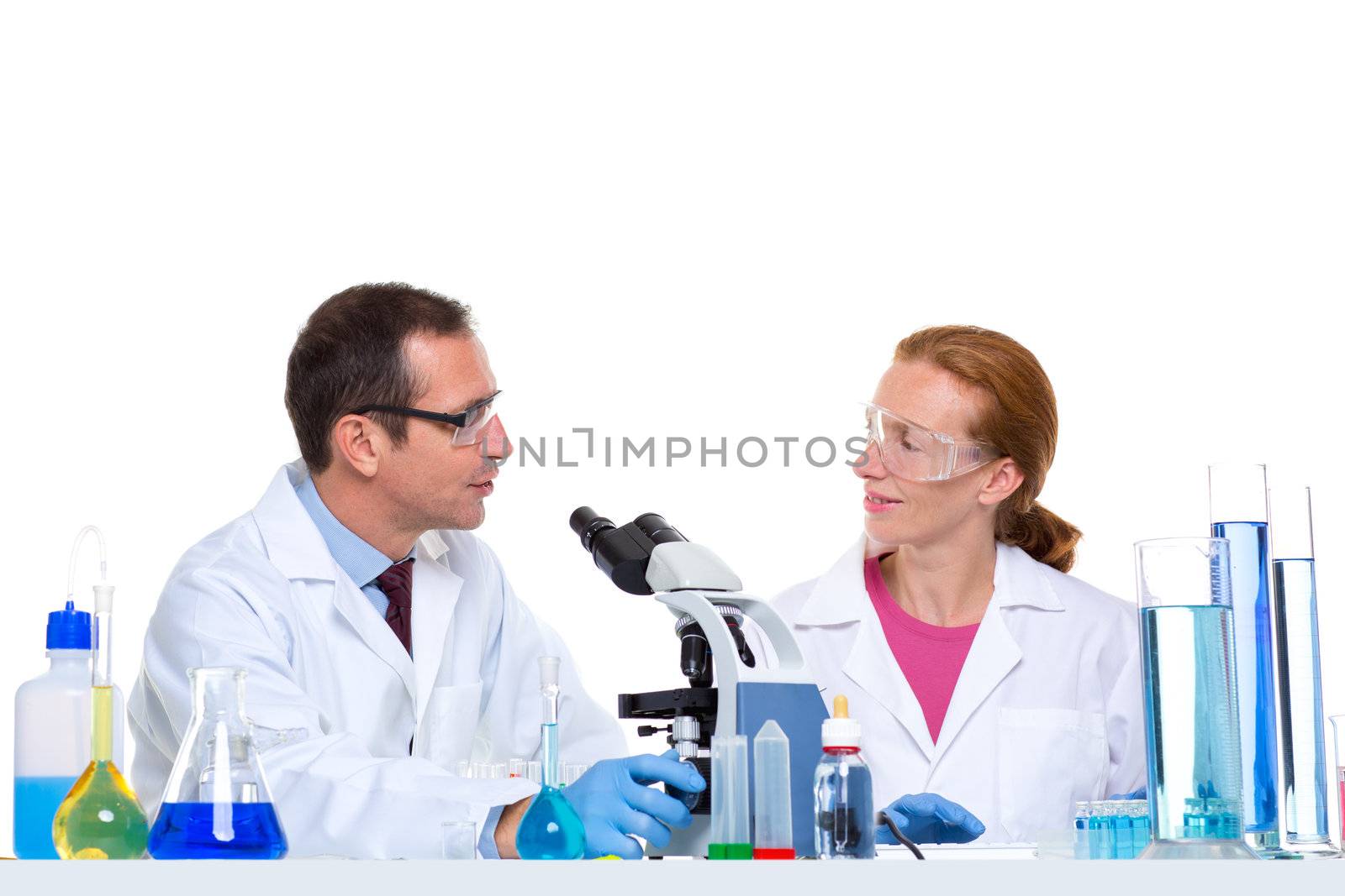 chemical laboratory with two scientist working by lunamarina