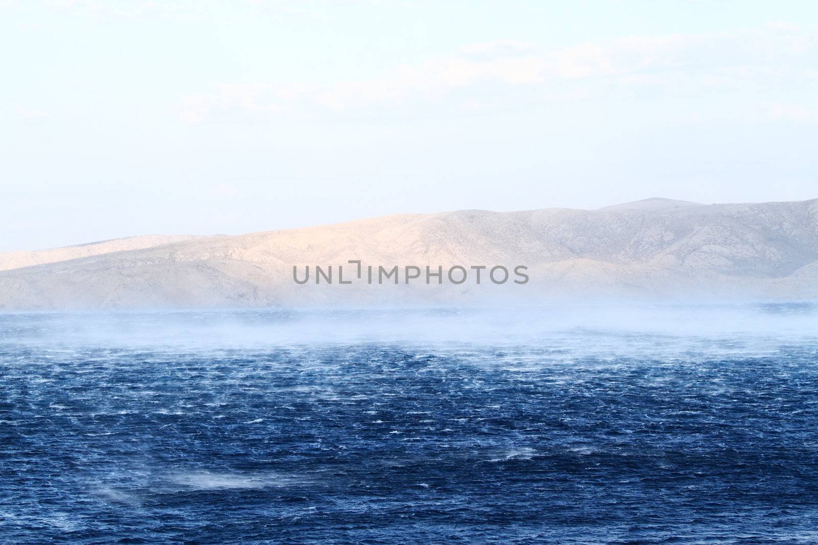 Raging sea with furious waves by Nneirda