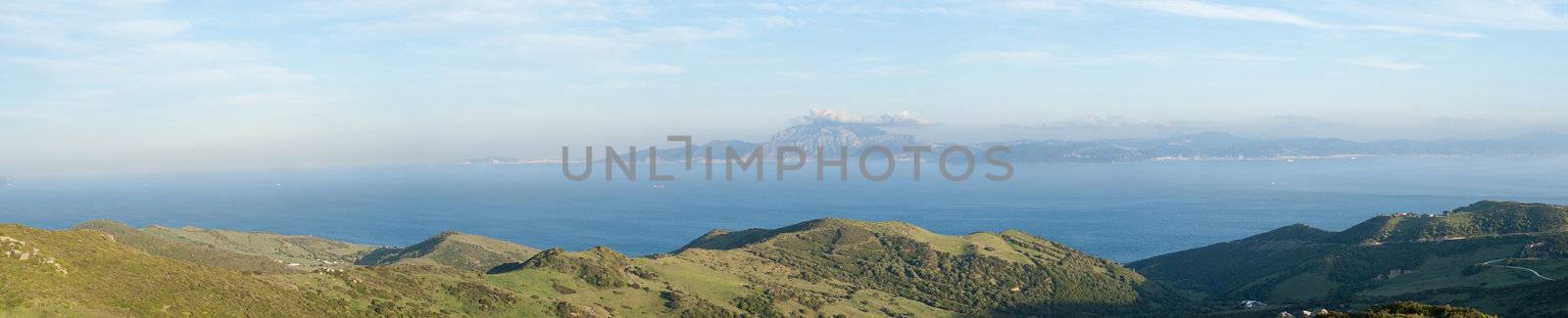 Panoramic view from Europe to Africa