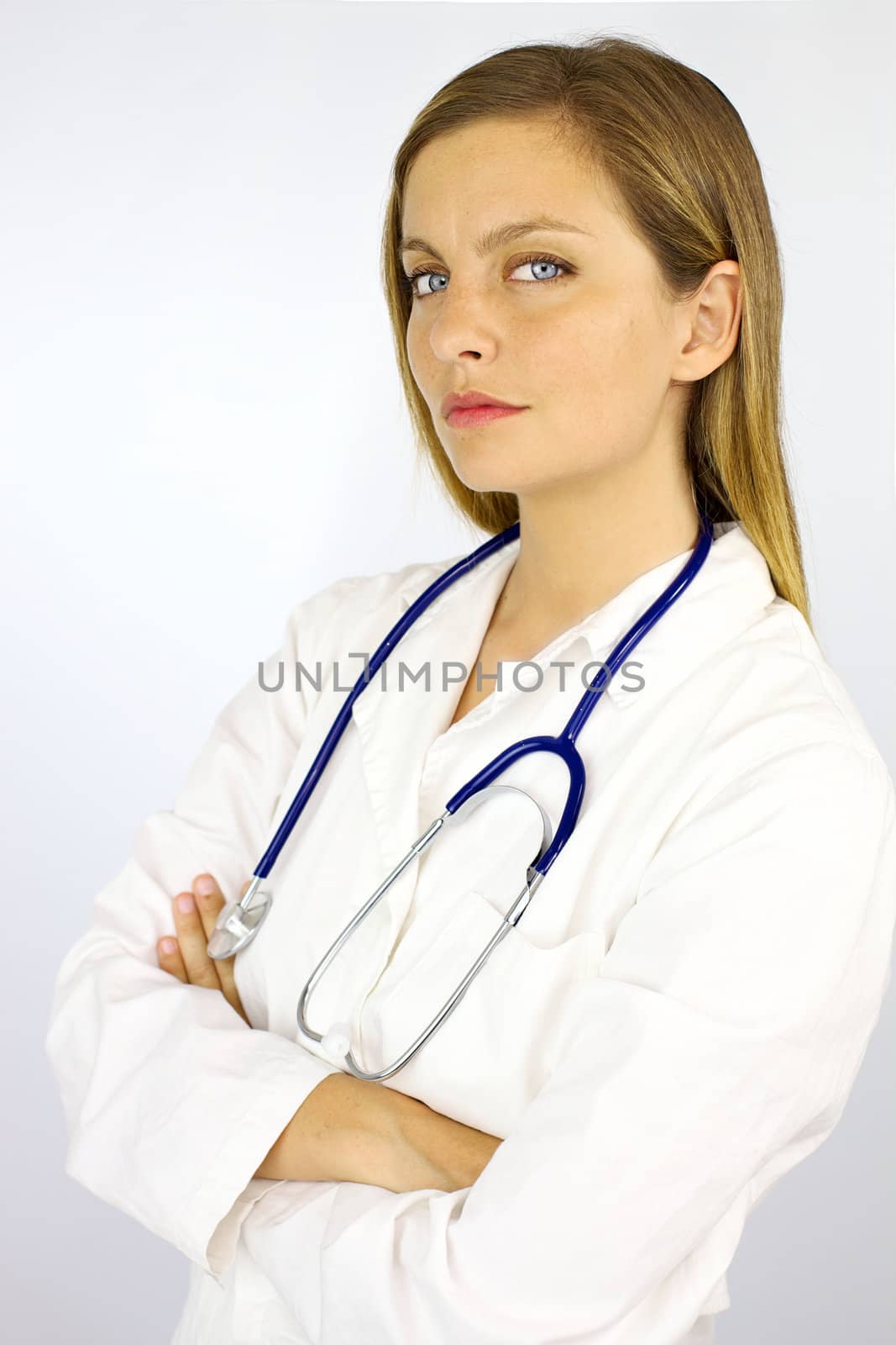 Smiling female beautiful  doctor by fmarsicano