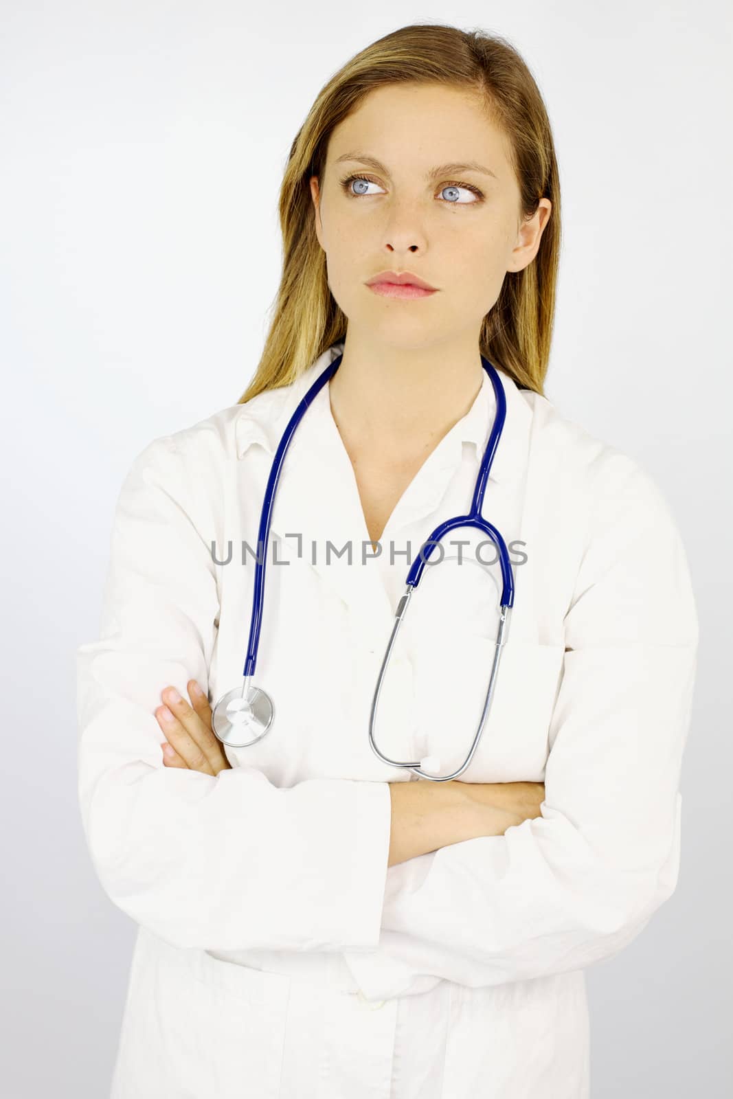 Beautiful serious female doctor by fmarsicano