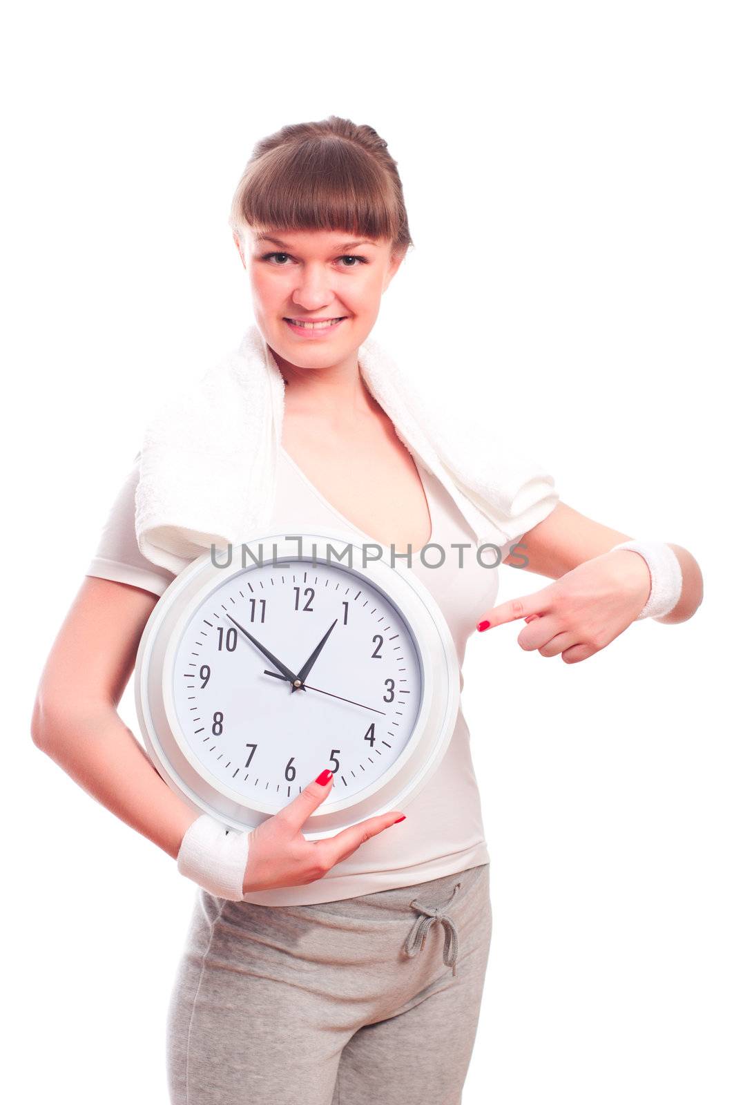 portrait of a young woman, a time for sports