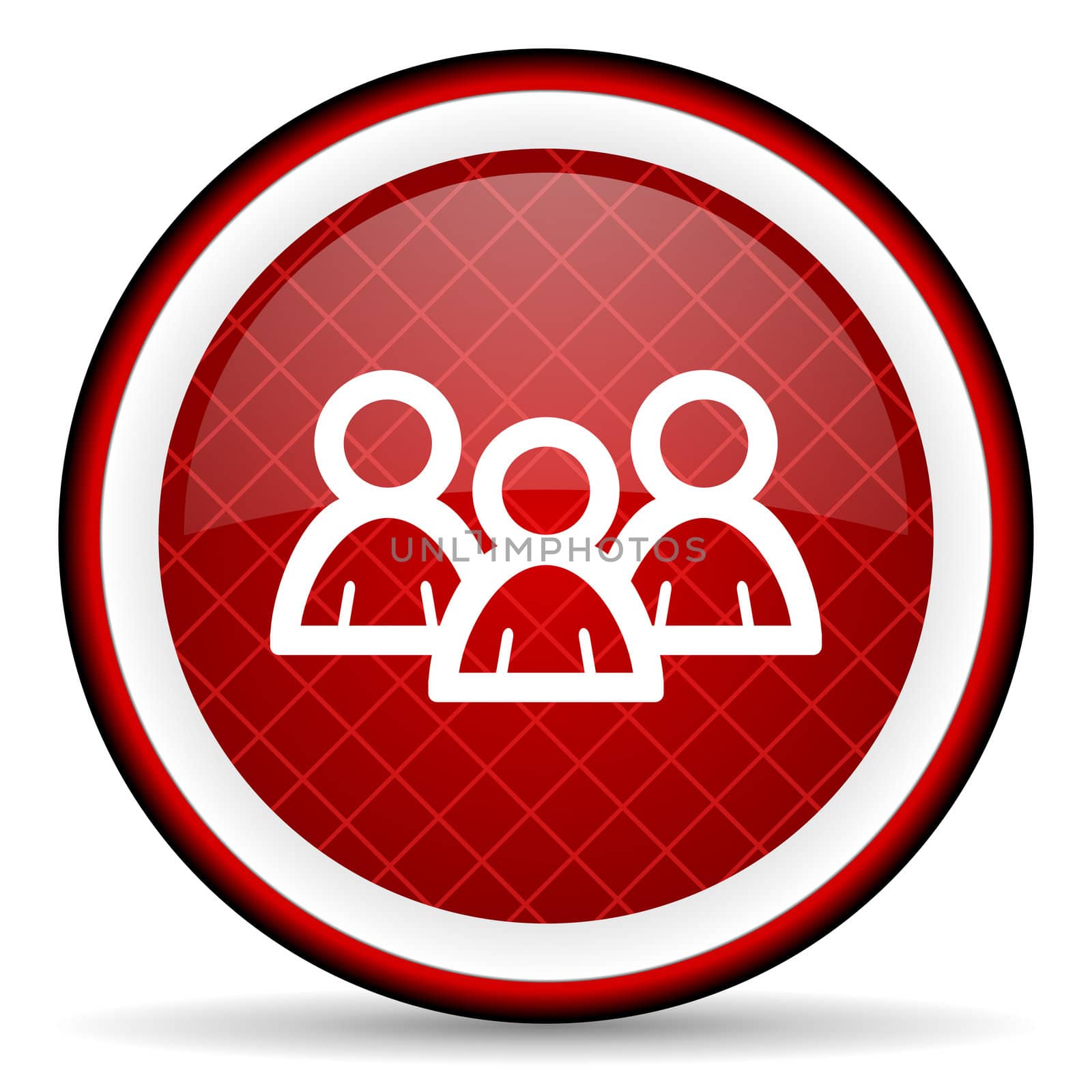 forum red glossy icon on white background