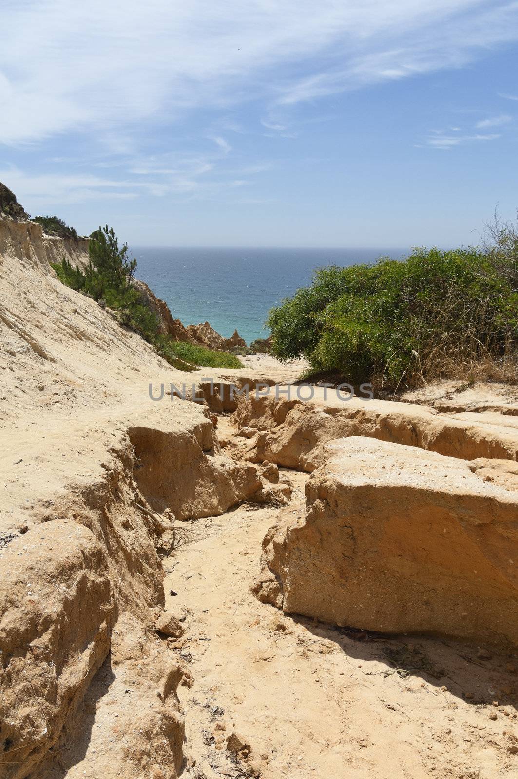 Sandstone cliff by mrfotos