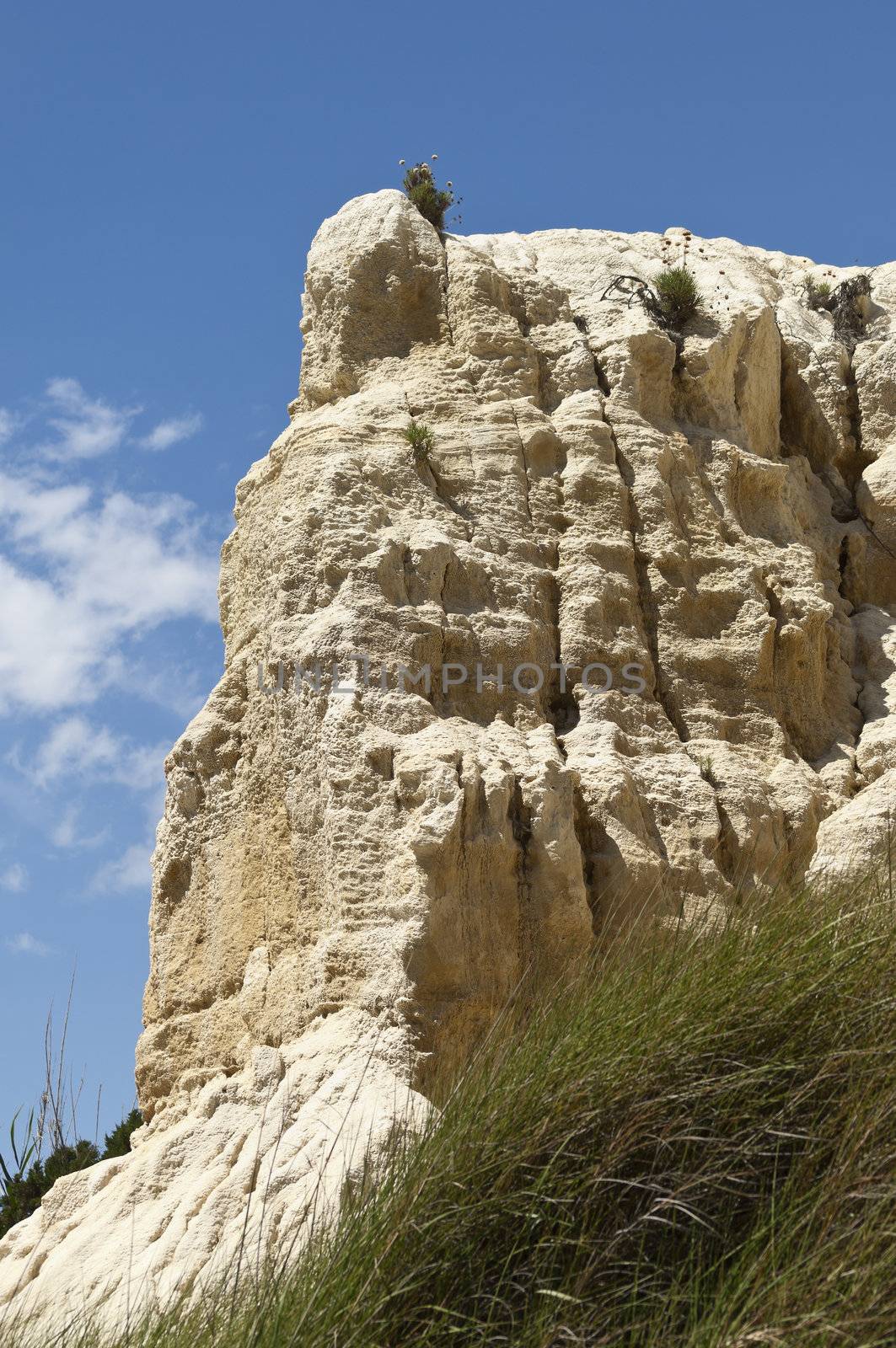 Sandstone cliffs in Gale beach, Comporta , Portugal