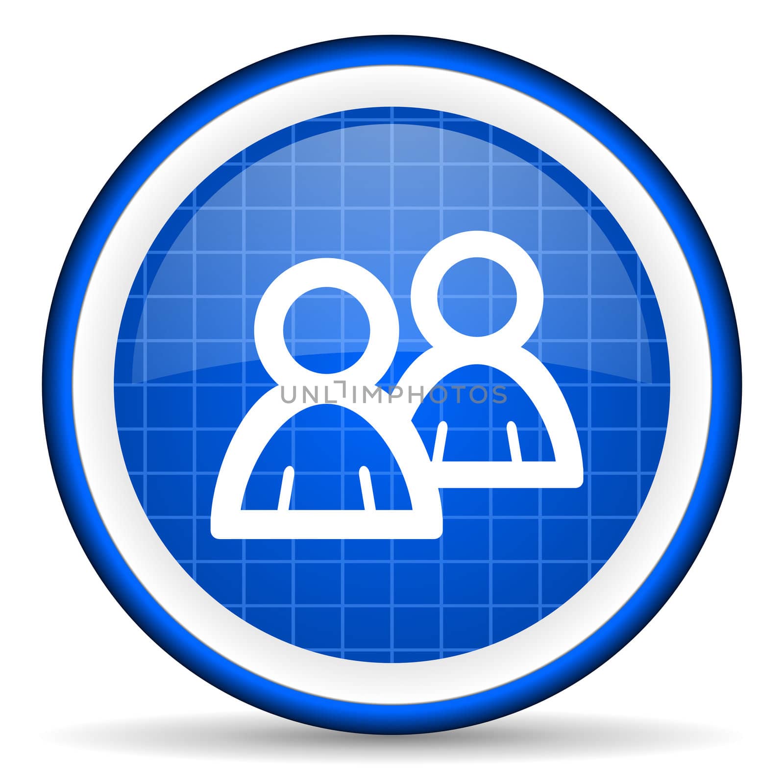 forum blue glossy icon on white background