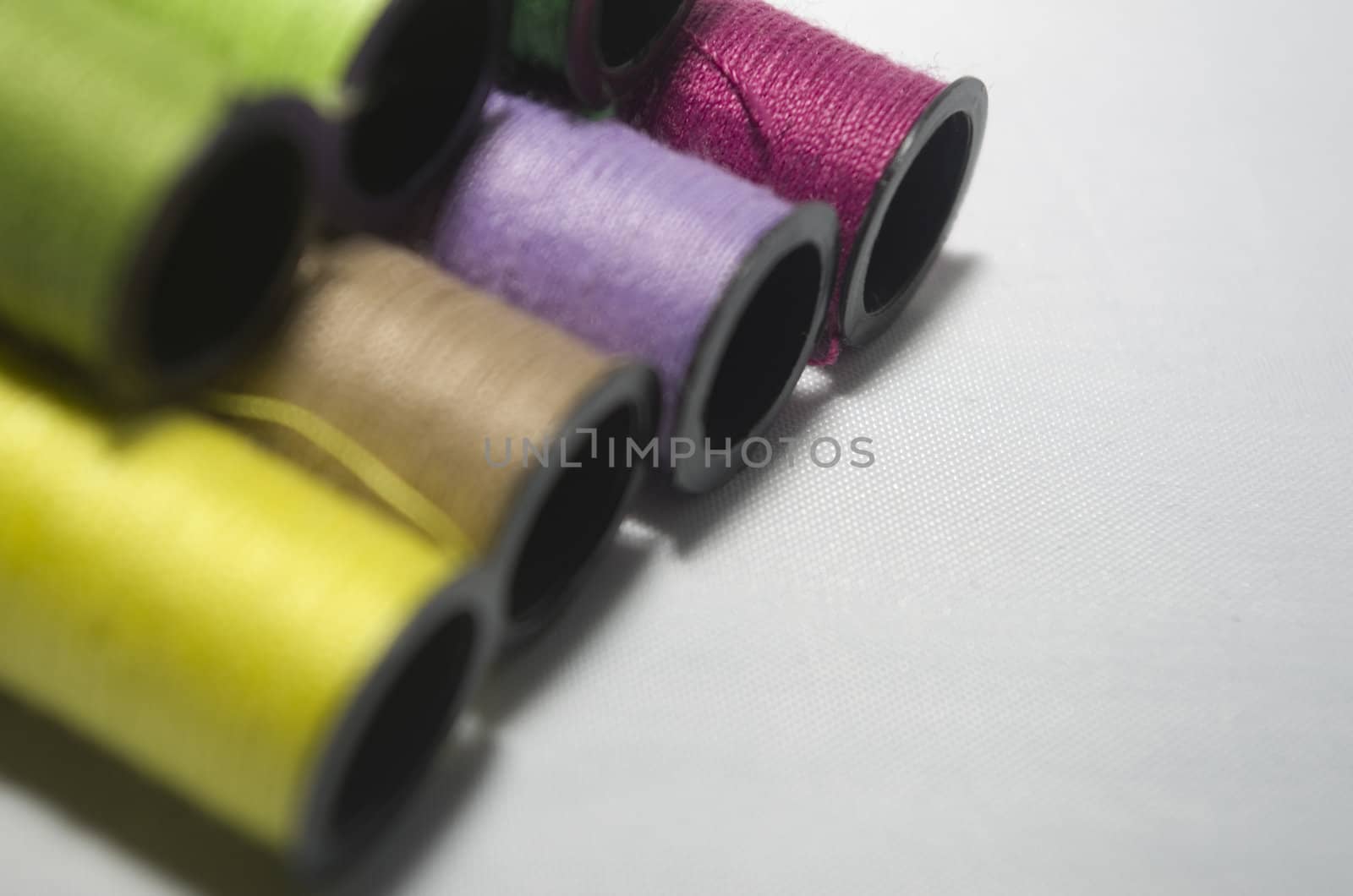 Bobbins of thread by Silvia