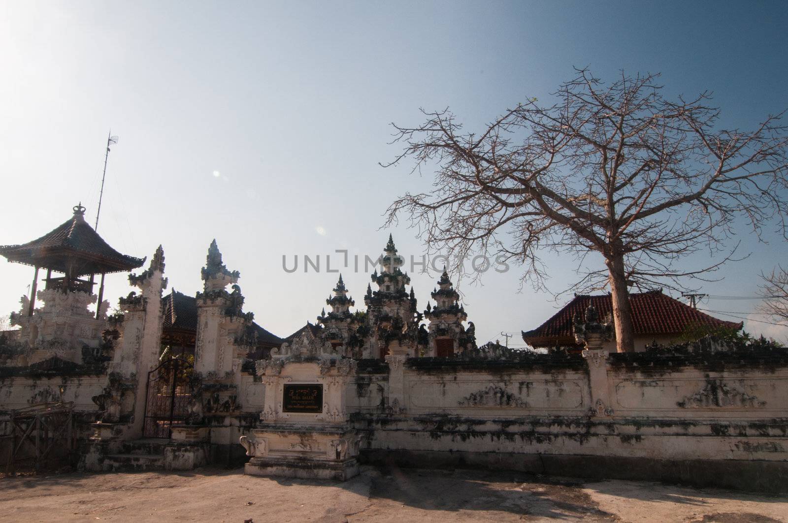 White hindu temple on Nusa Penida by nvelichko