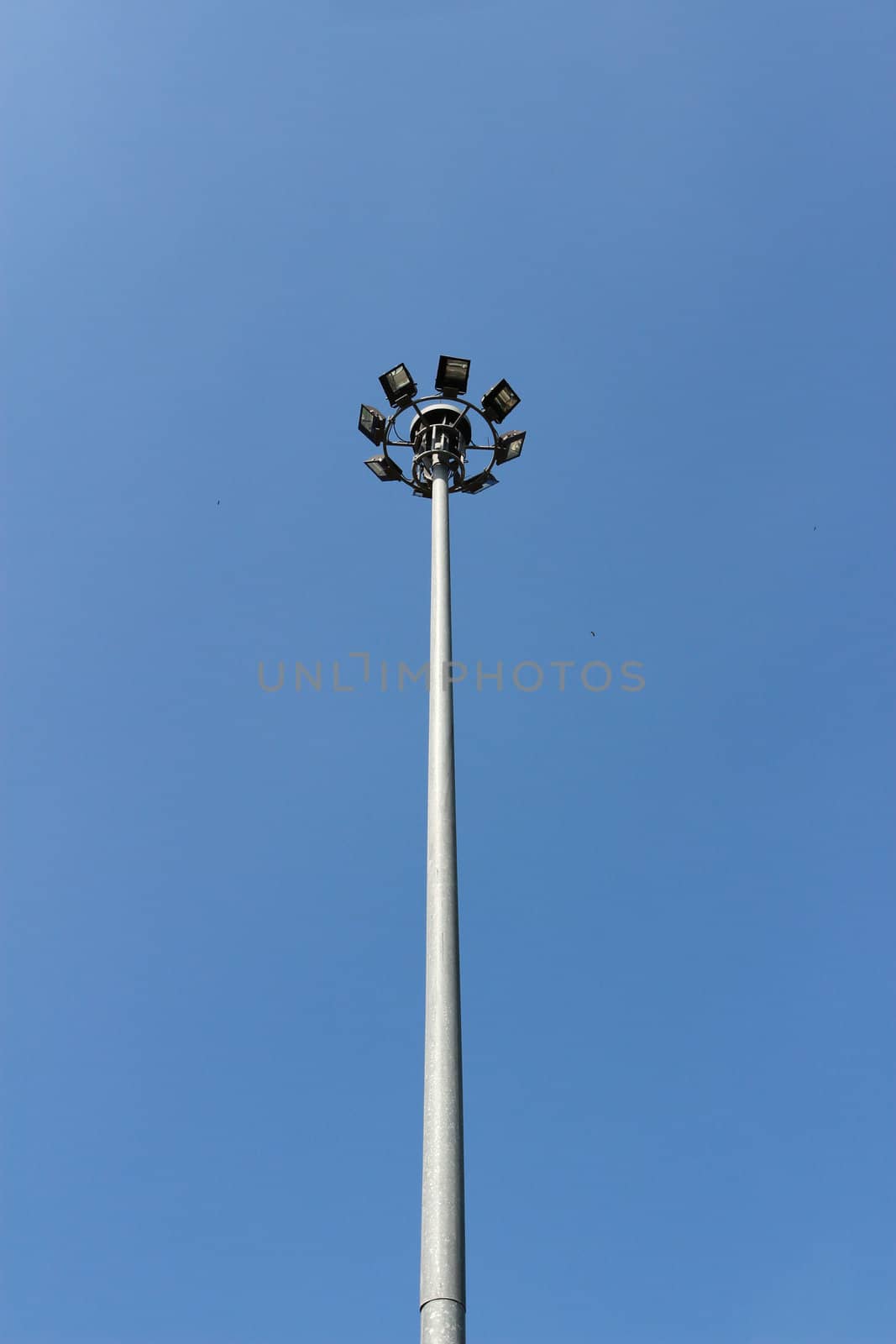 light pole on blusky background