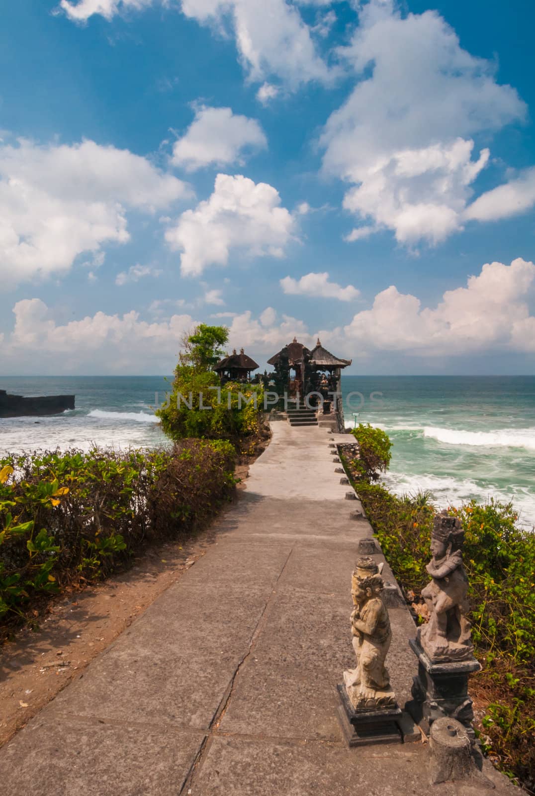 Pura Batu Bolong - small hindu temple near Tanah Lot, Bali, Indonesia