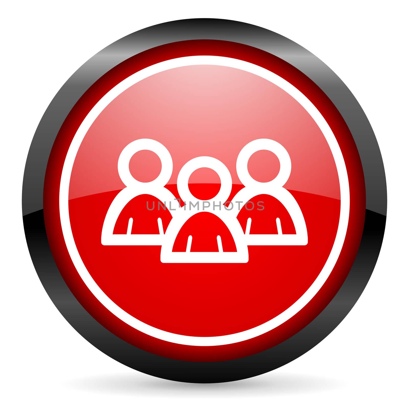 forum round red glossy icon on white background