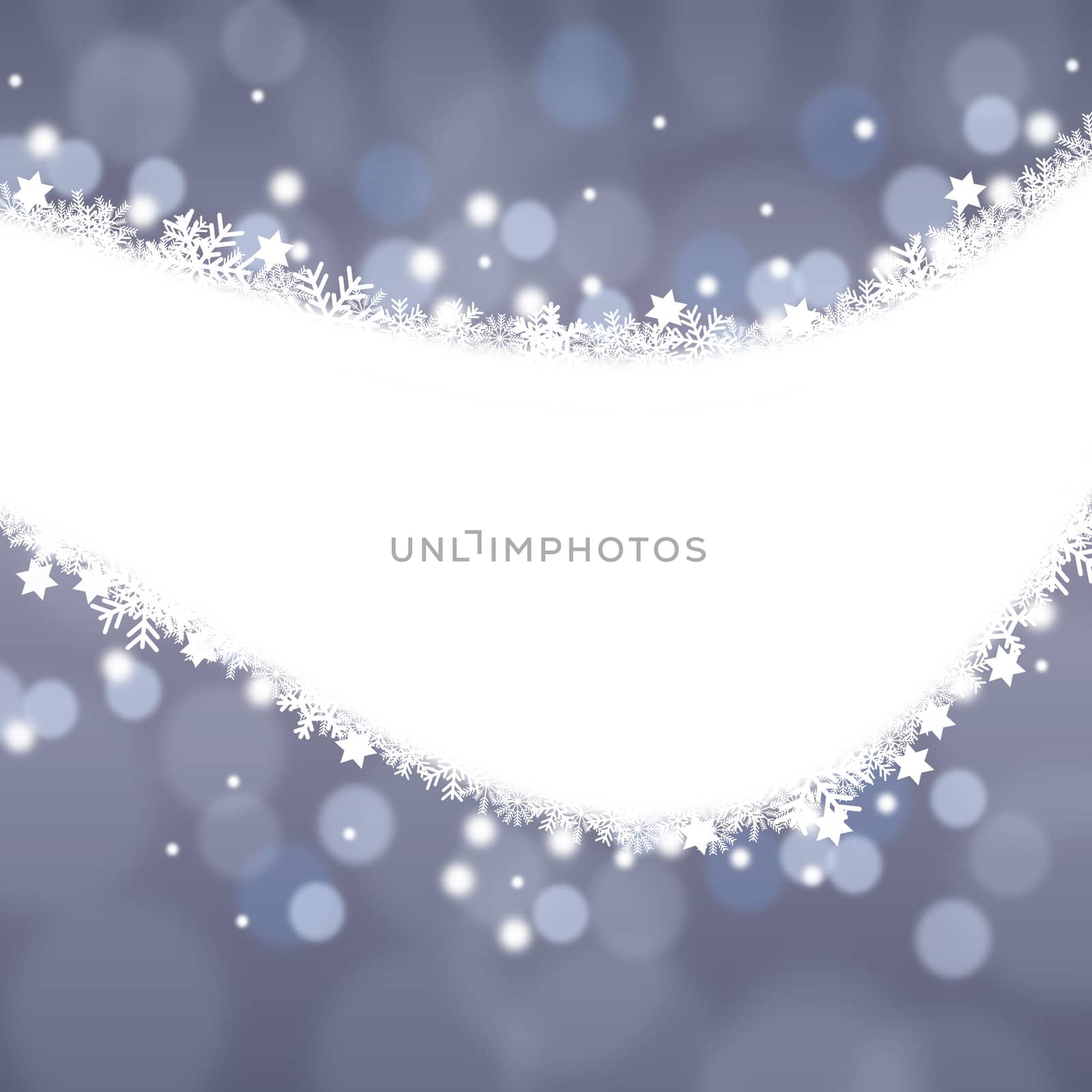 christmas card with snowflakes