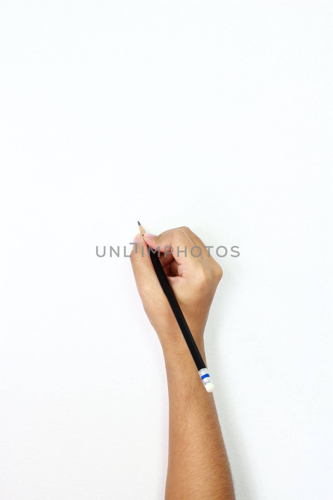 human hands with pencil and writting something by bajita111122