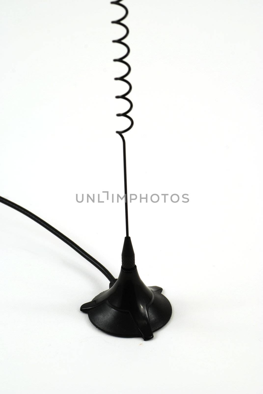 stock pictures of a communications antenna with a coil