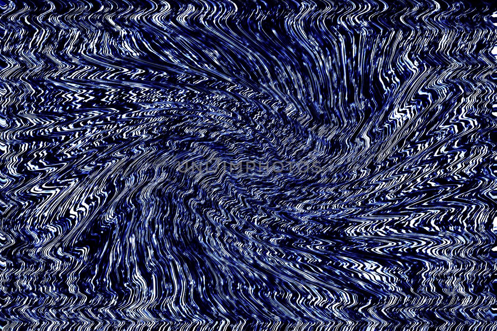 Winding abstract blue and black