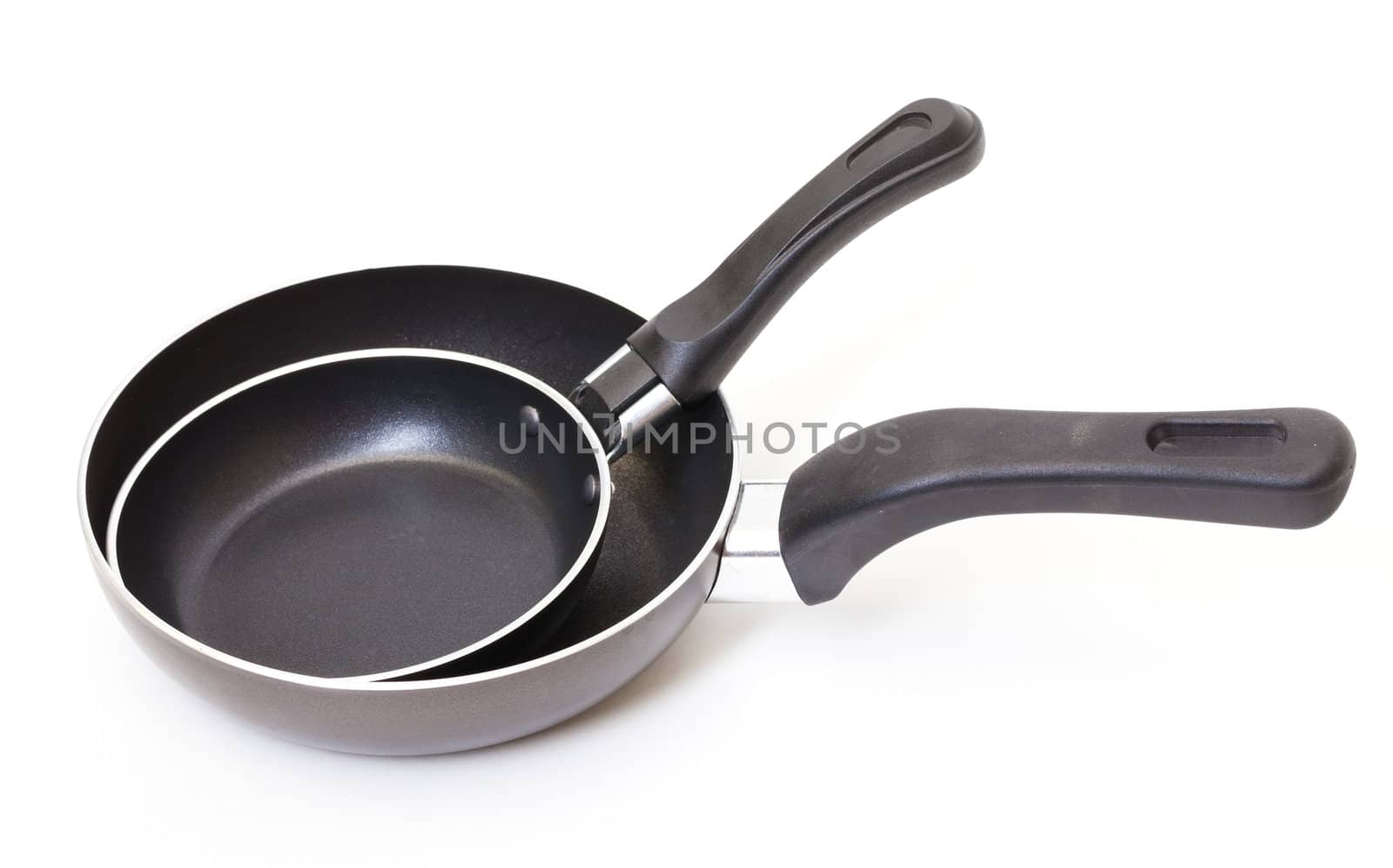 Black griddle, over white background