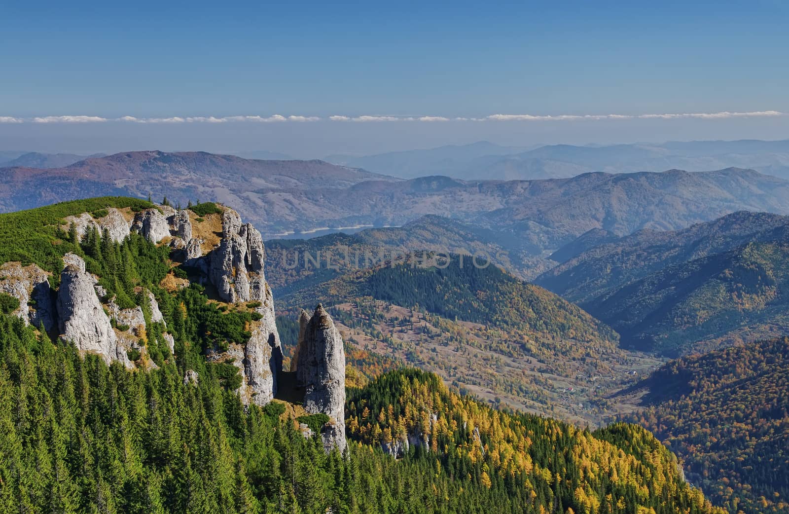 View from the top in autumn