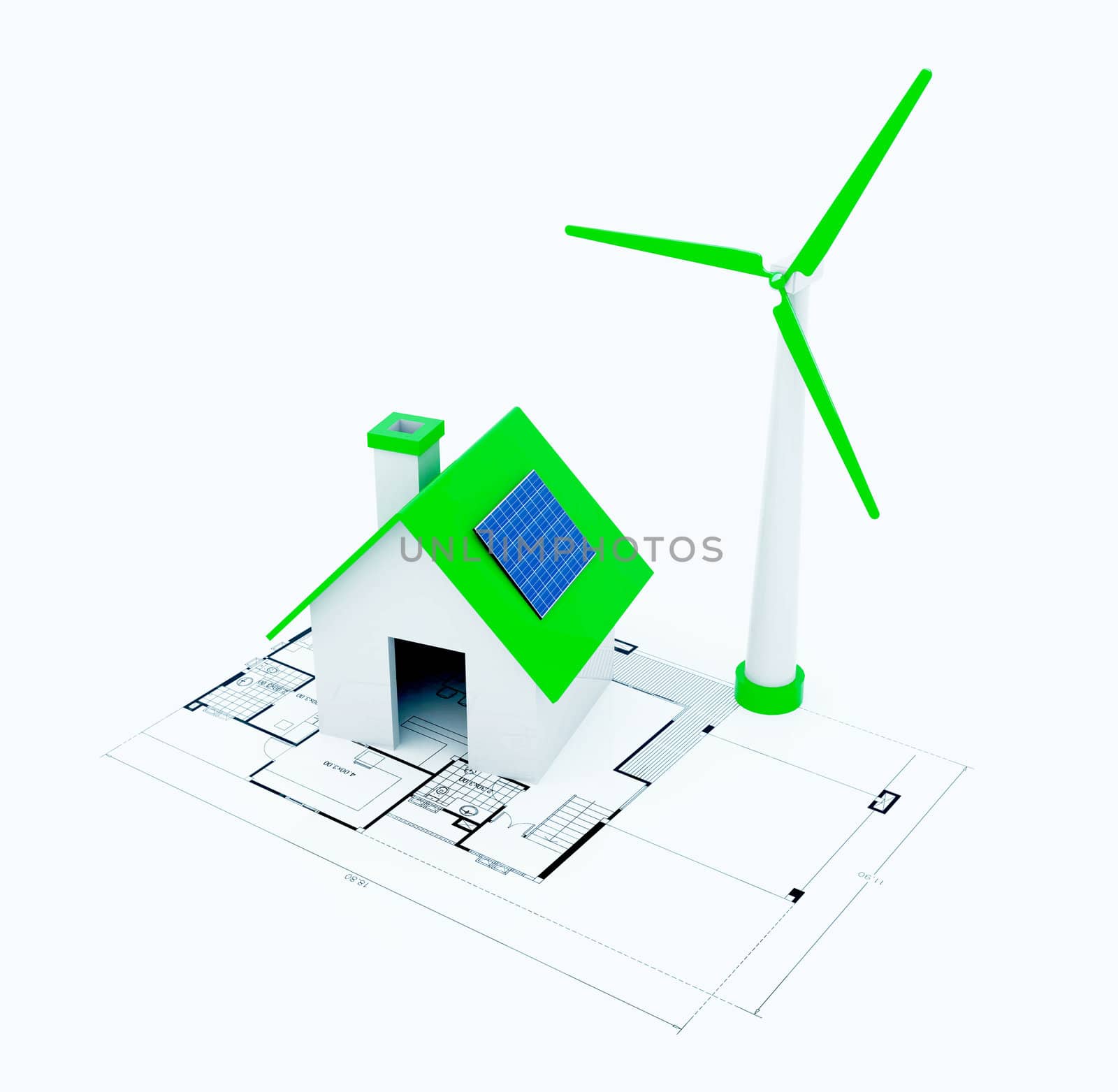 3D green energy with little home