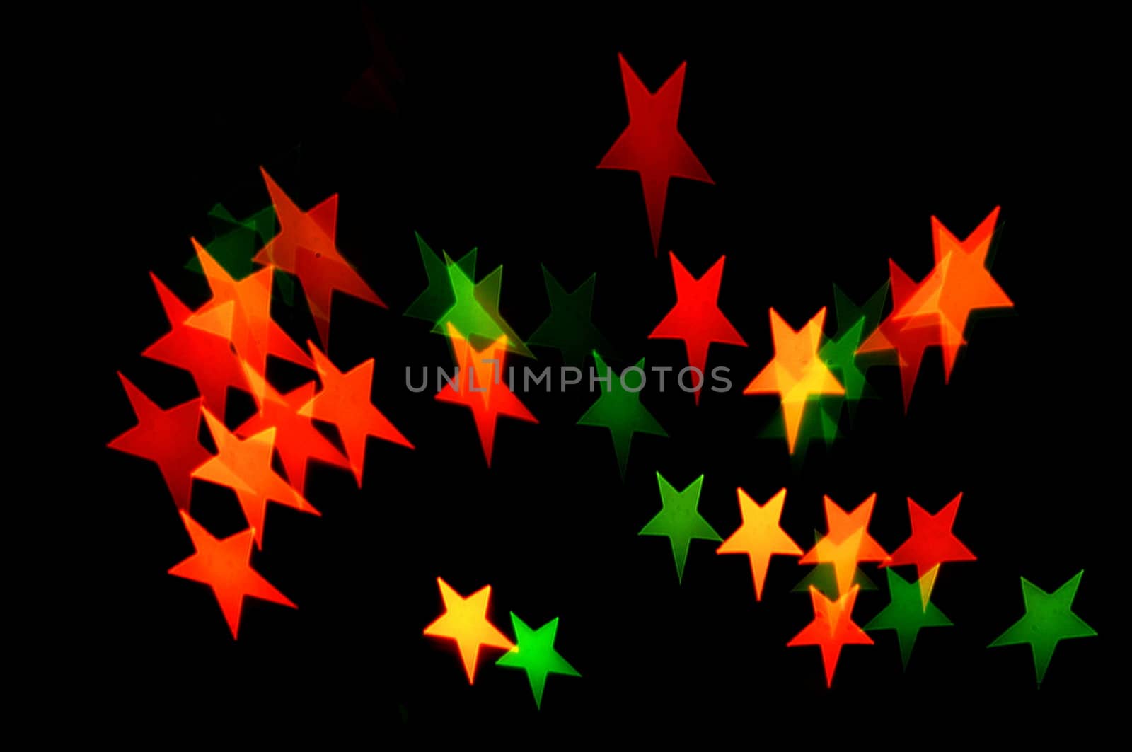 star shape and colorful christmas lights