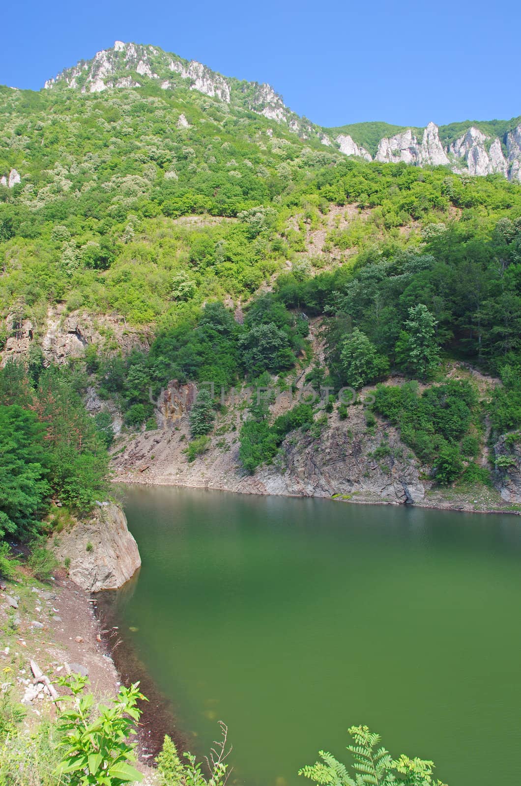 Summer lake in the mountains,, in Romania