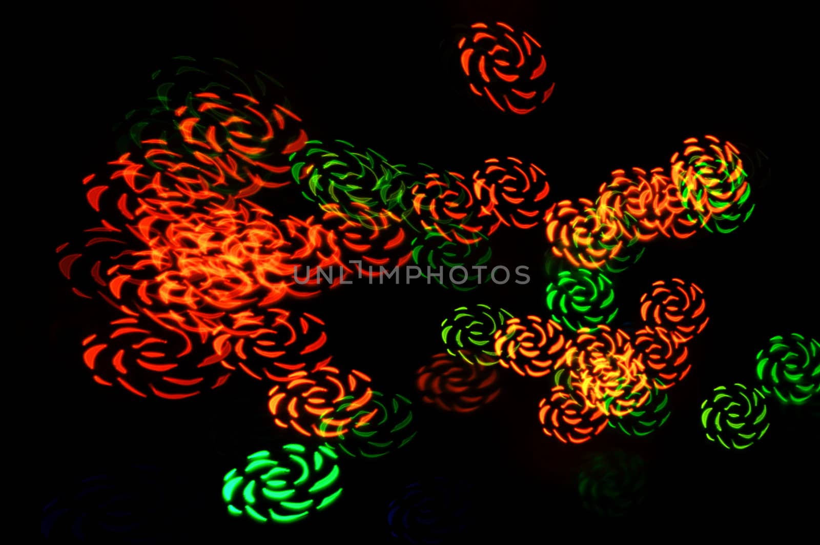 flower shape and multi-colored christmas lights