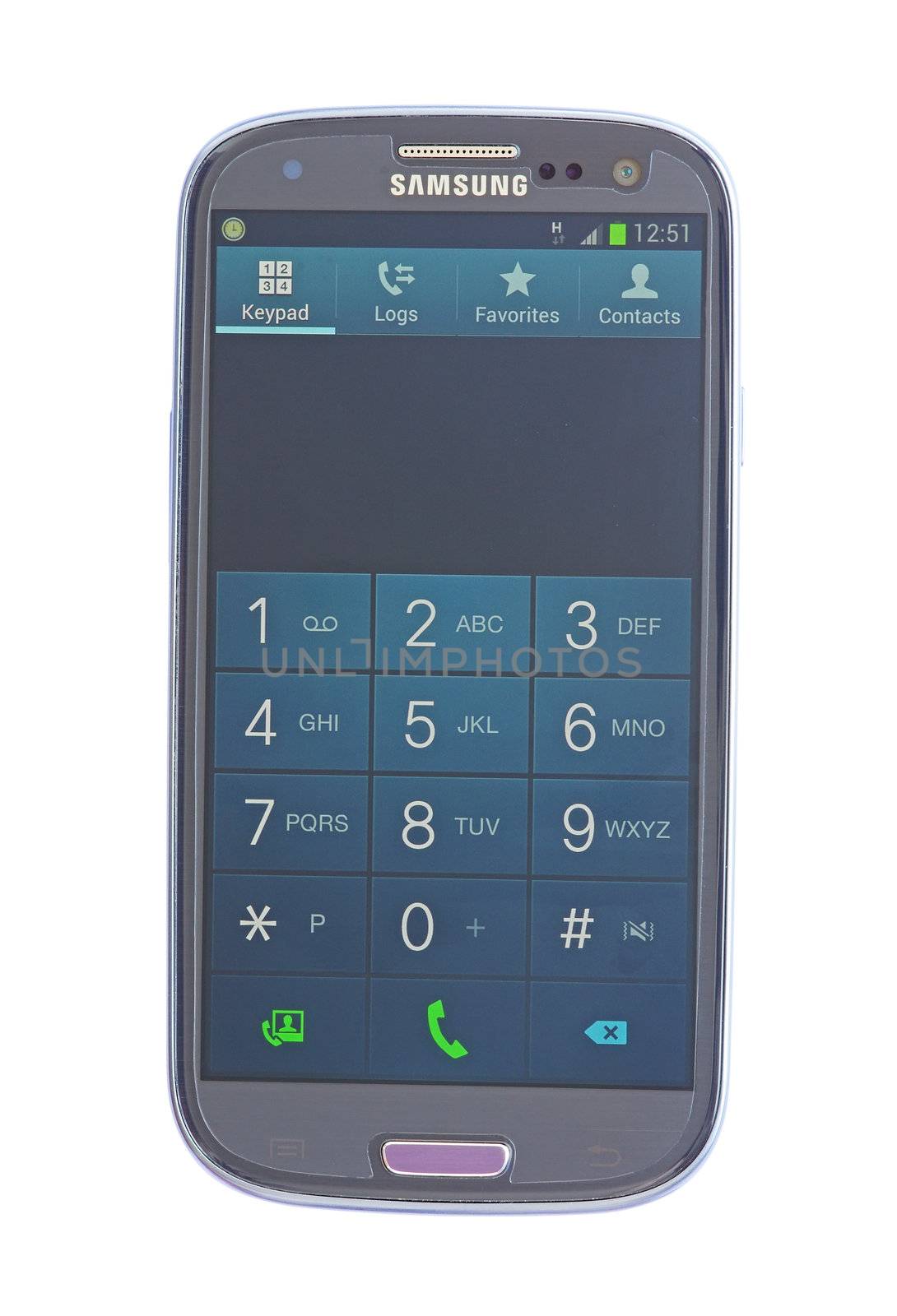 Dial a number on Samsung Galaxy SIII