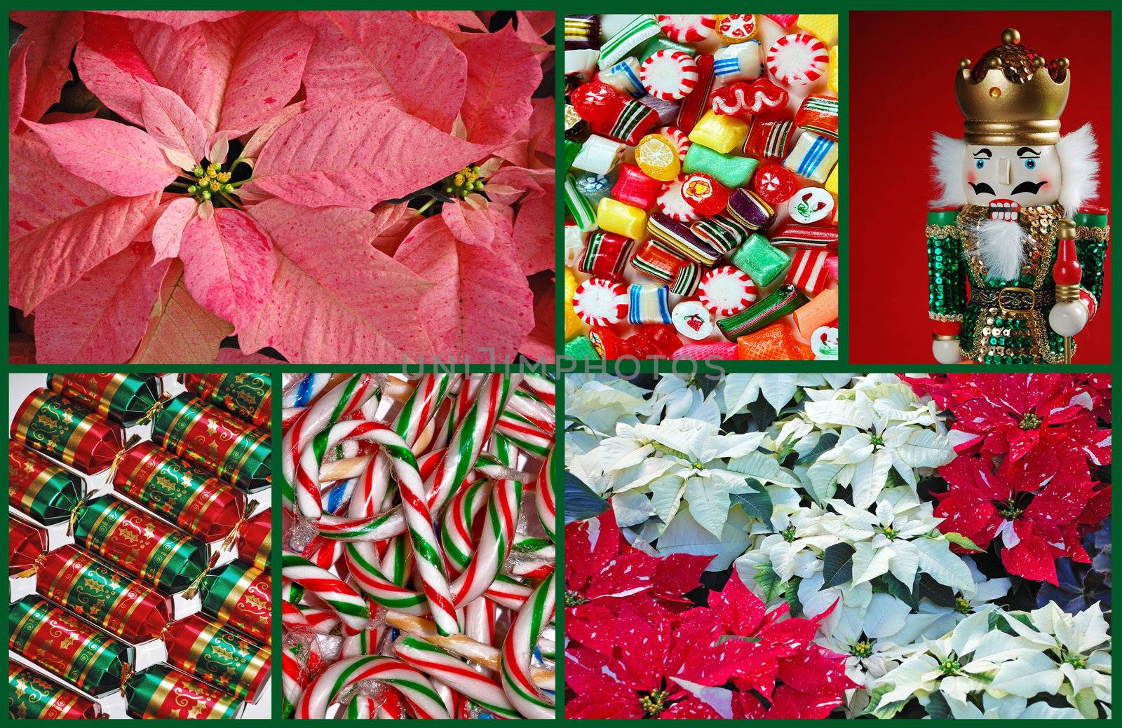 Collage of colorful chirstmas images