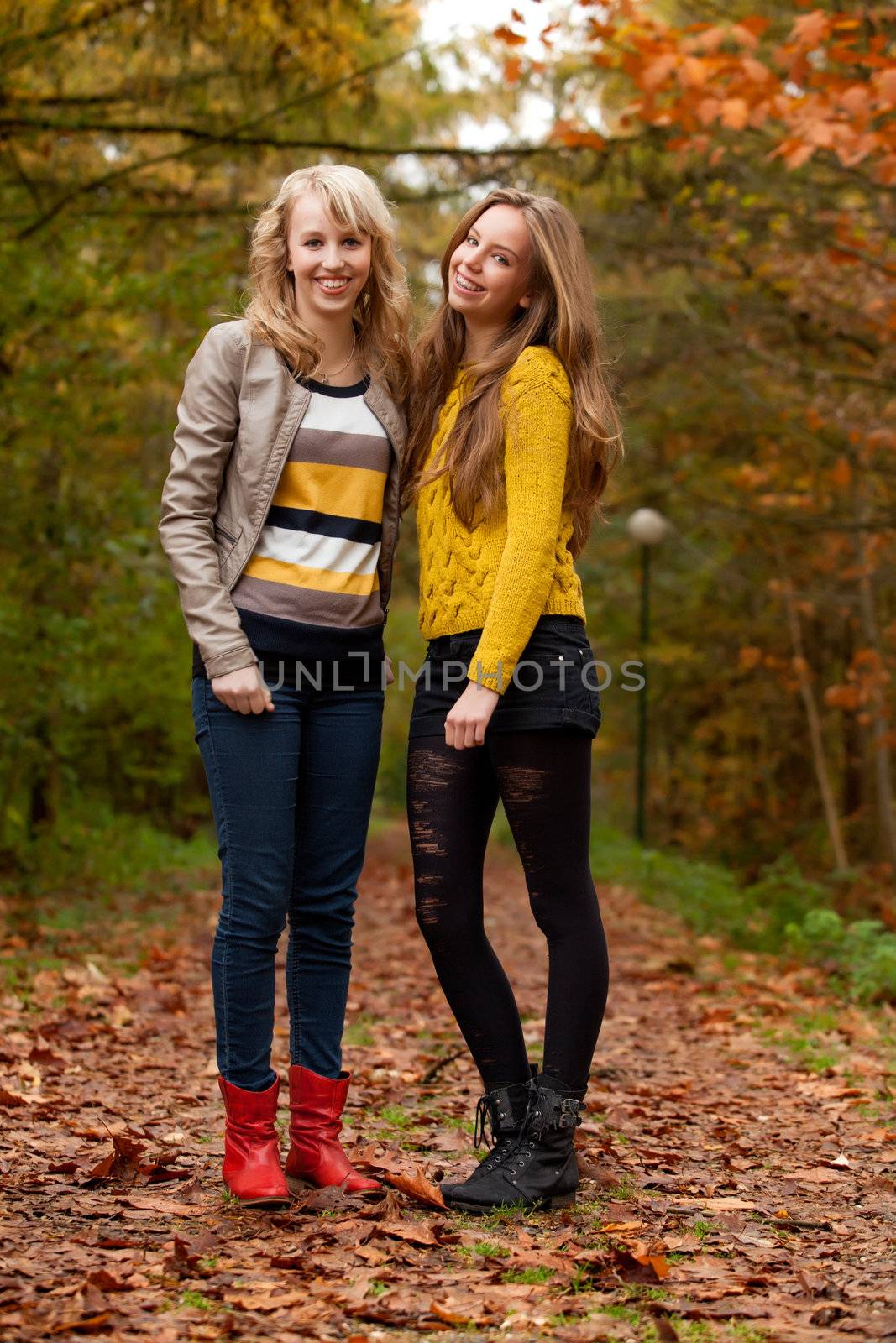 happy teenagers in the forest by DNFStyle