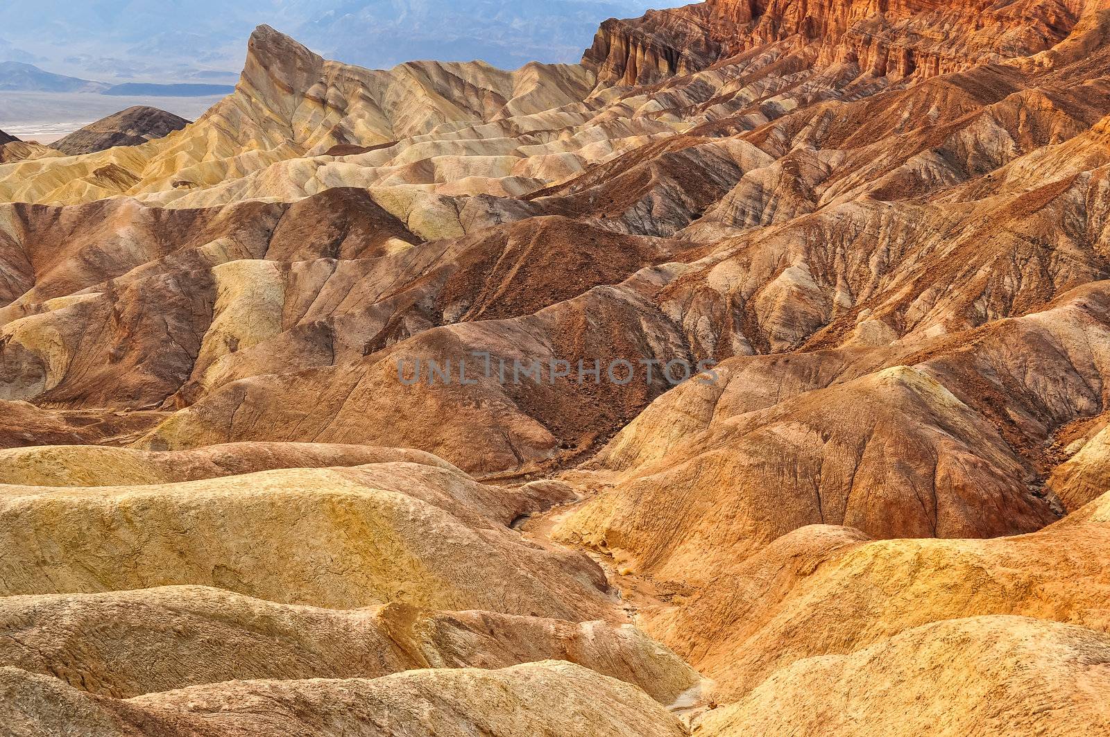 Death valley Zabriskie point landscape desert view