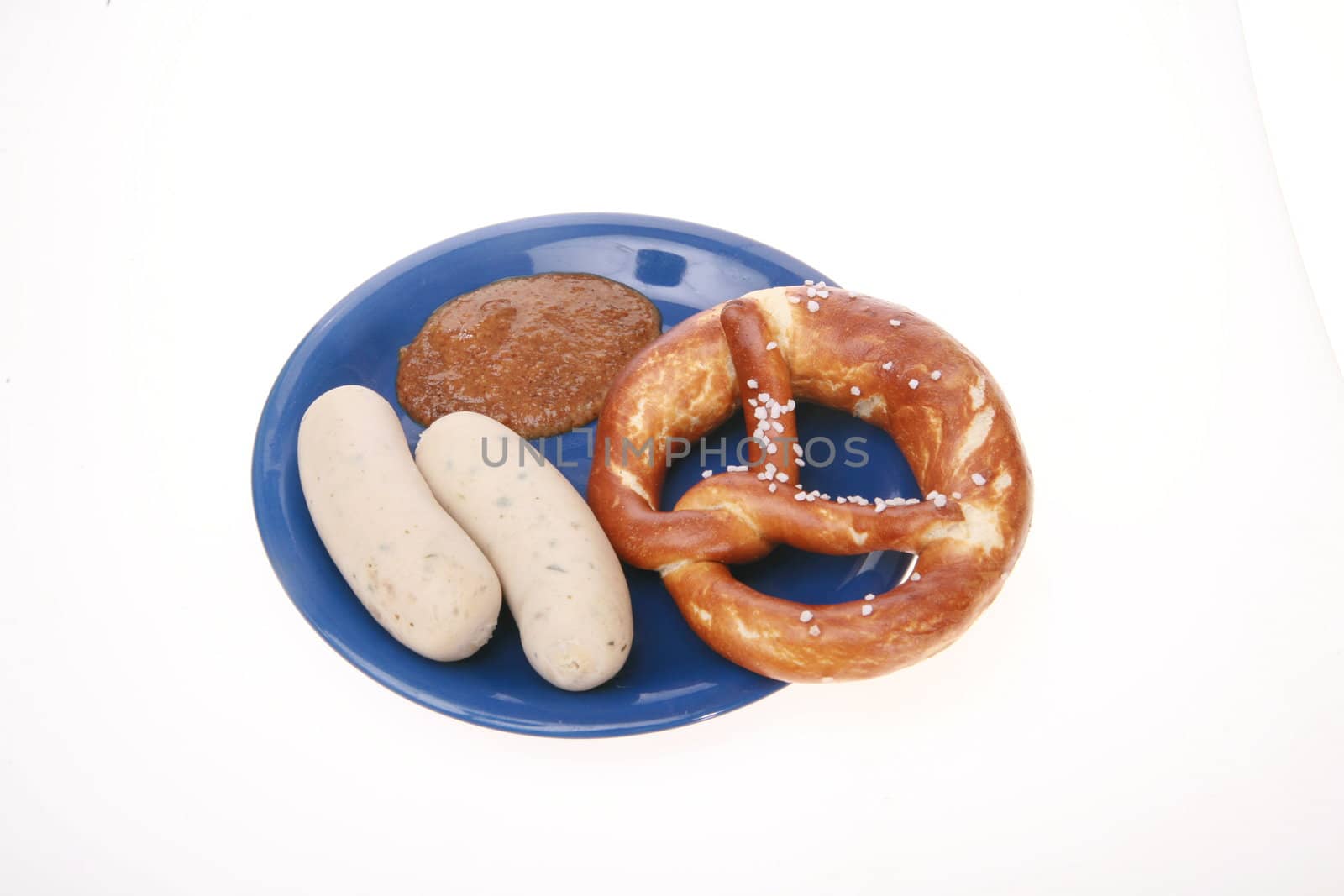 a weisswurst -  breakfast, a typical bavarian dish well known from the oktoberfest a weisswurst -  breakfast, a typical bavarian dish well known from the oktoberfest a weisswurst -  breakfast, a typical bavarian dish well known from the oktoberfest