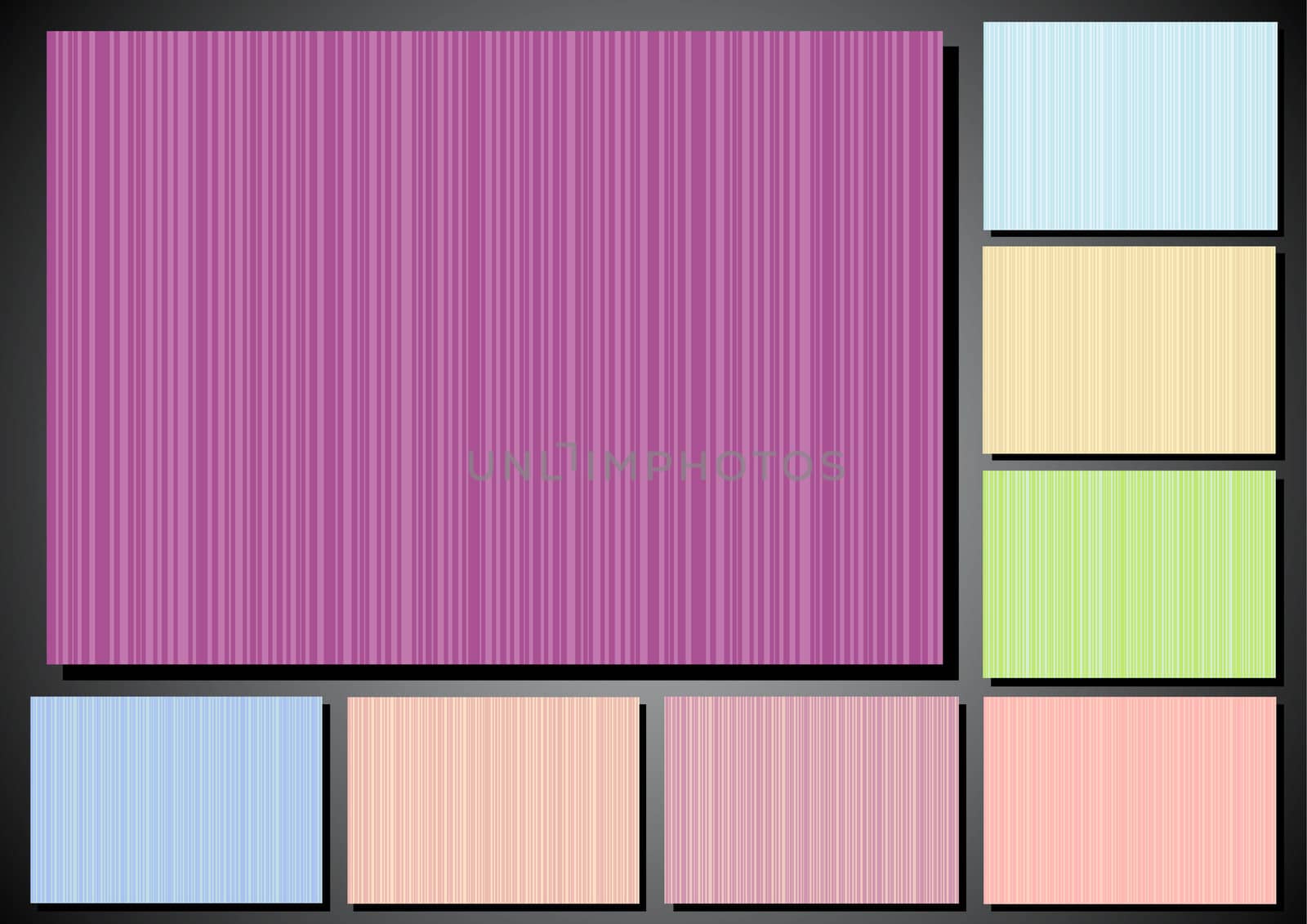 seamless set of color backgrounds in a large strip