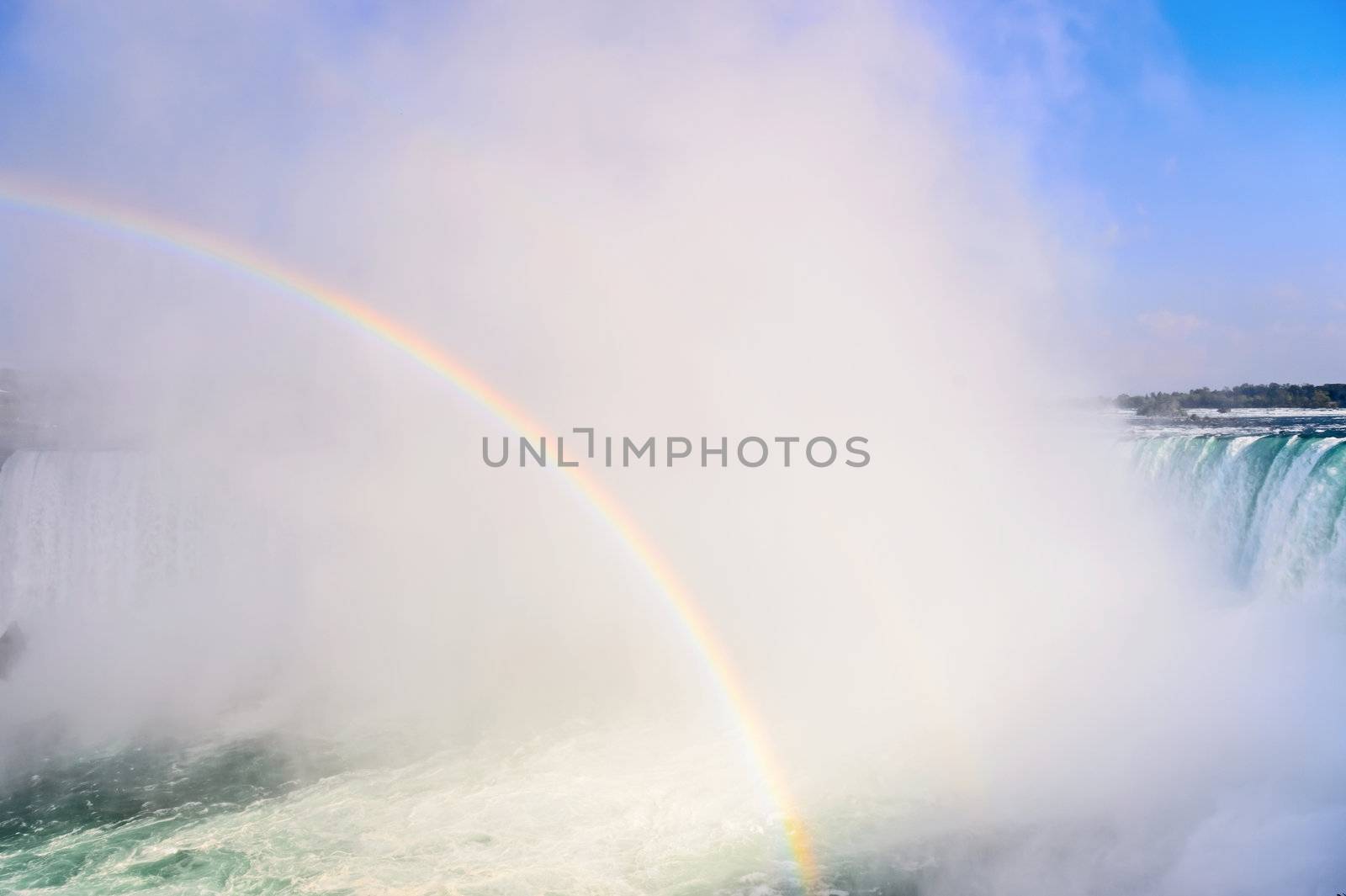 Rainbow Rises from Niagara Falls by Marcus