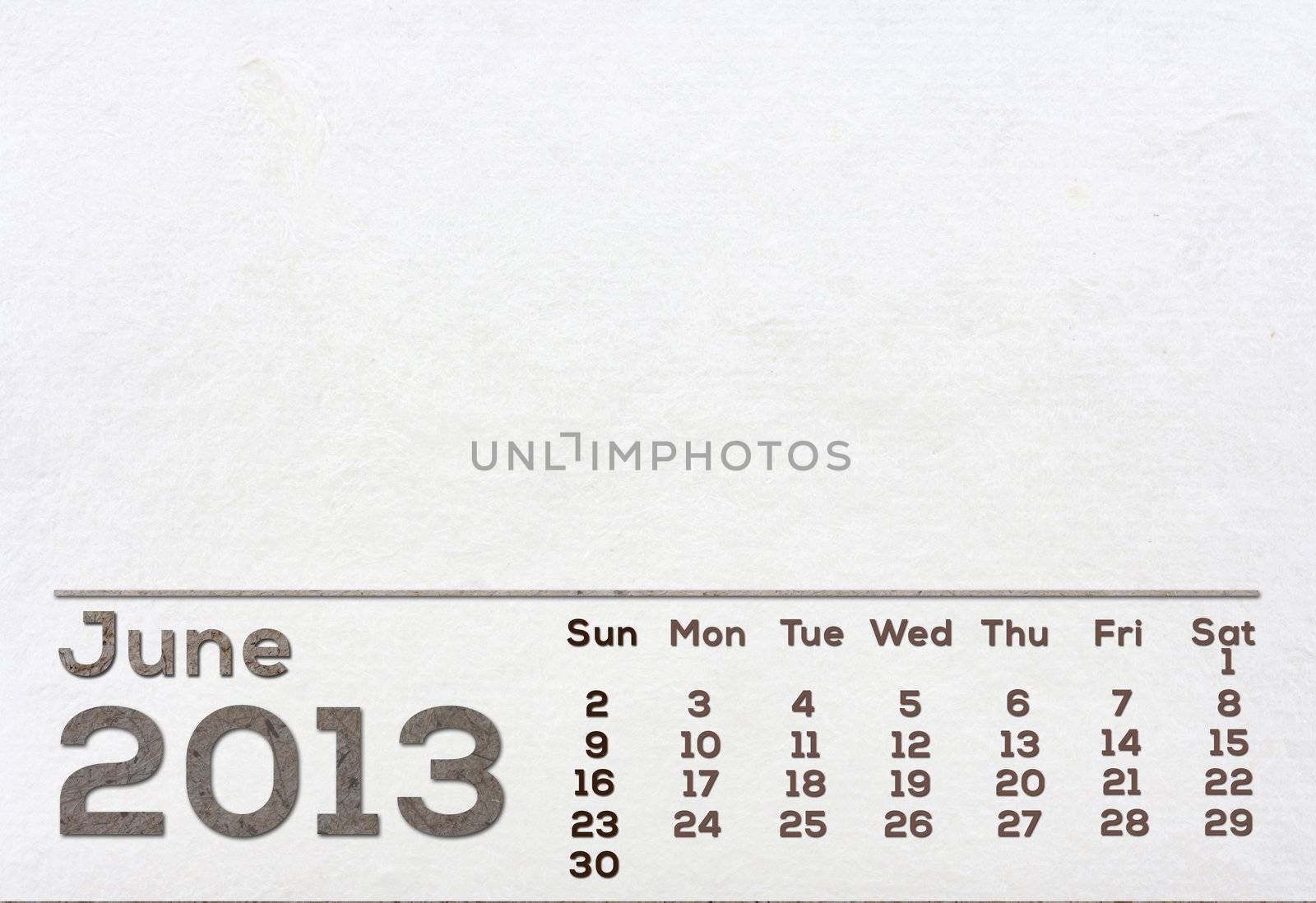 2013 Calendar white Mulberry Paper Texture.