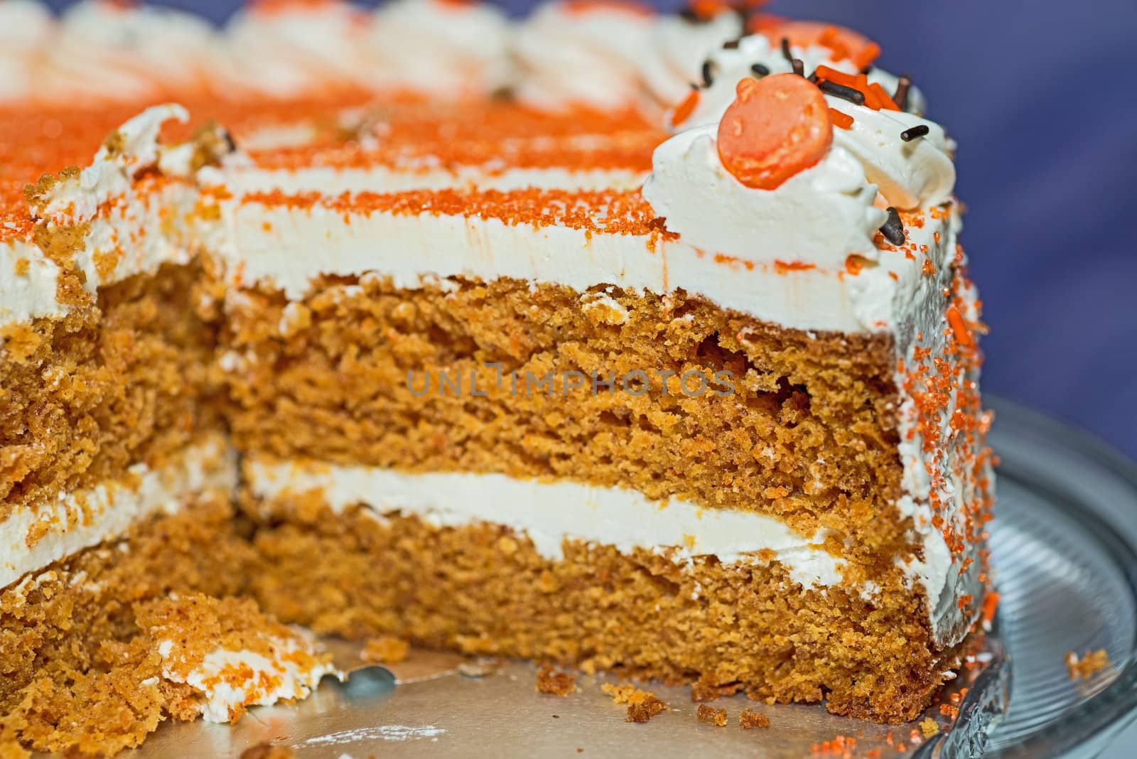 A slice of carrot cake