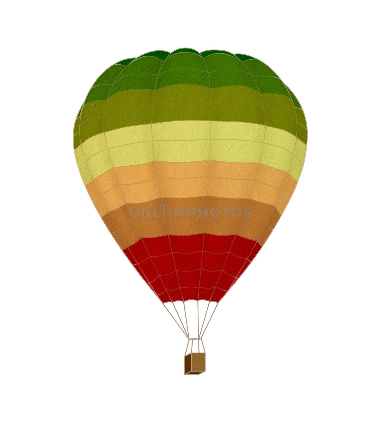 Balloon made from mulberry Paper on white background. 