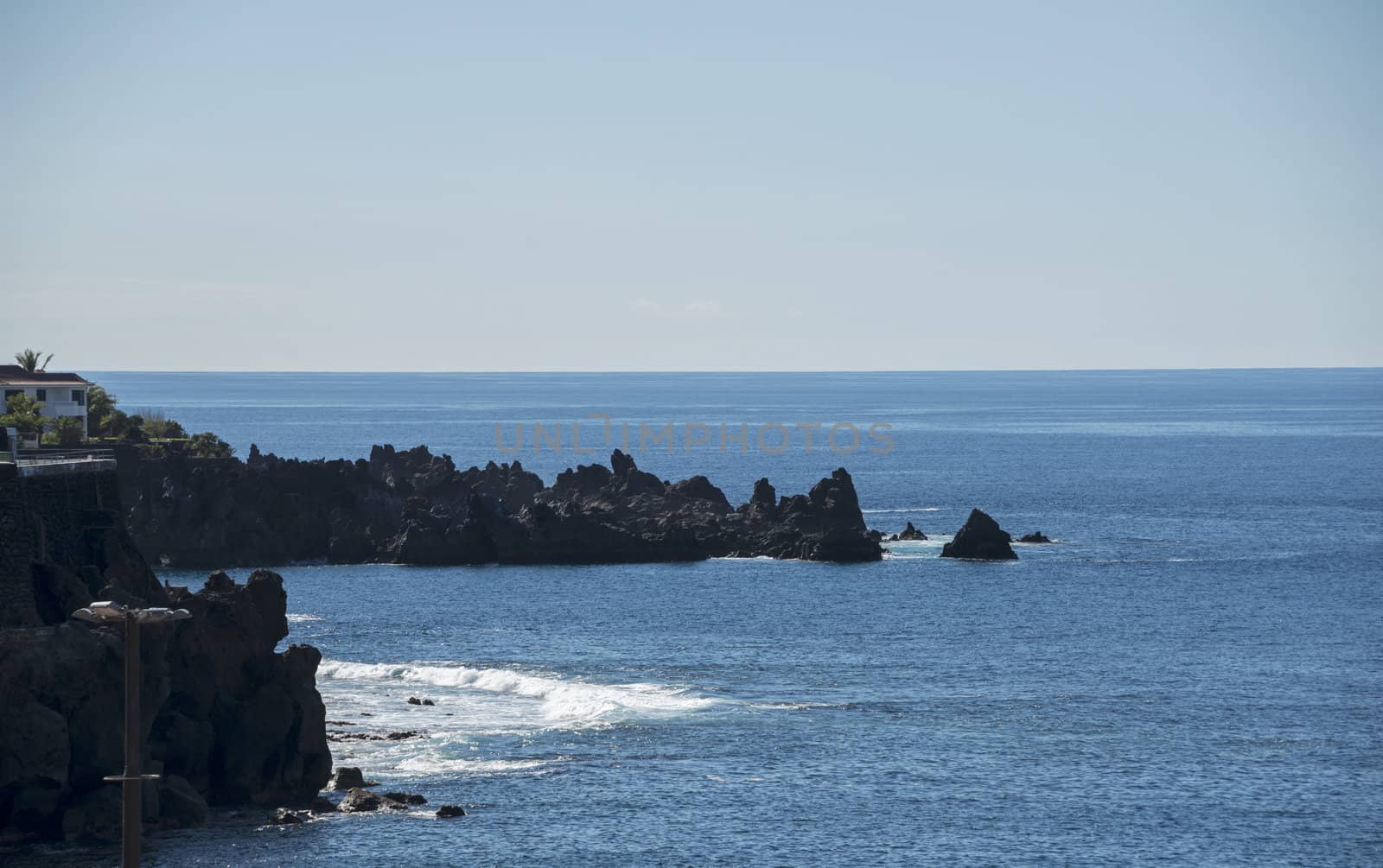 sea sky and rocks at tenerife island