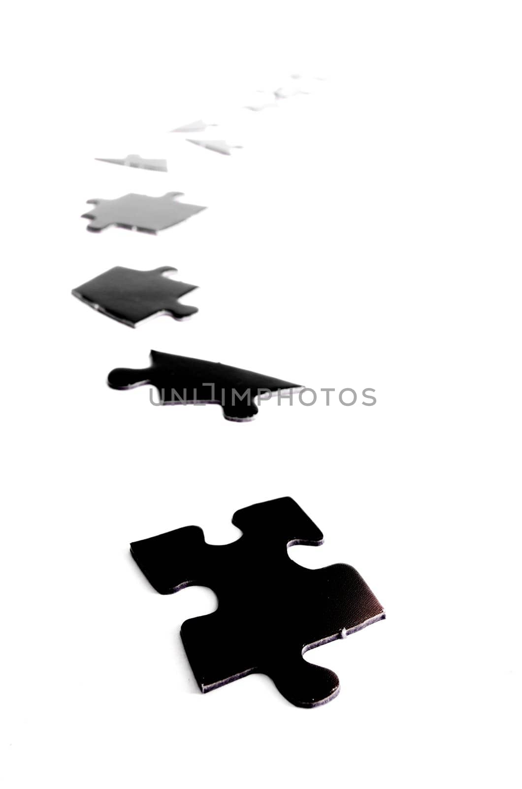 jigsaw puzzle  pieces isolated on a white background