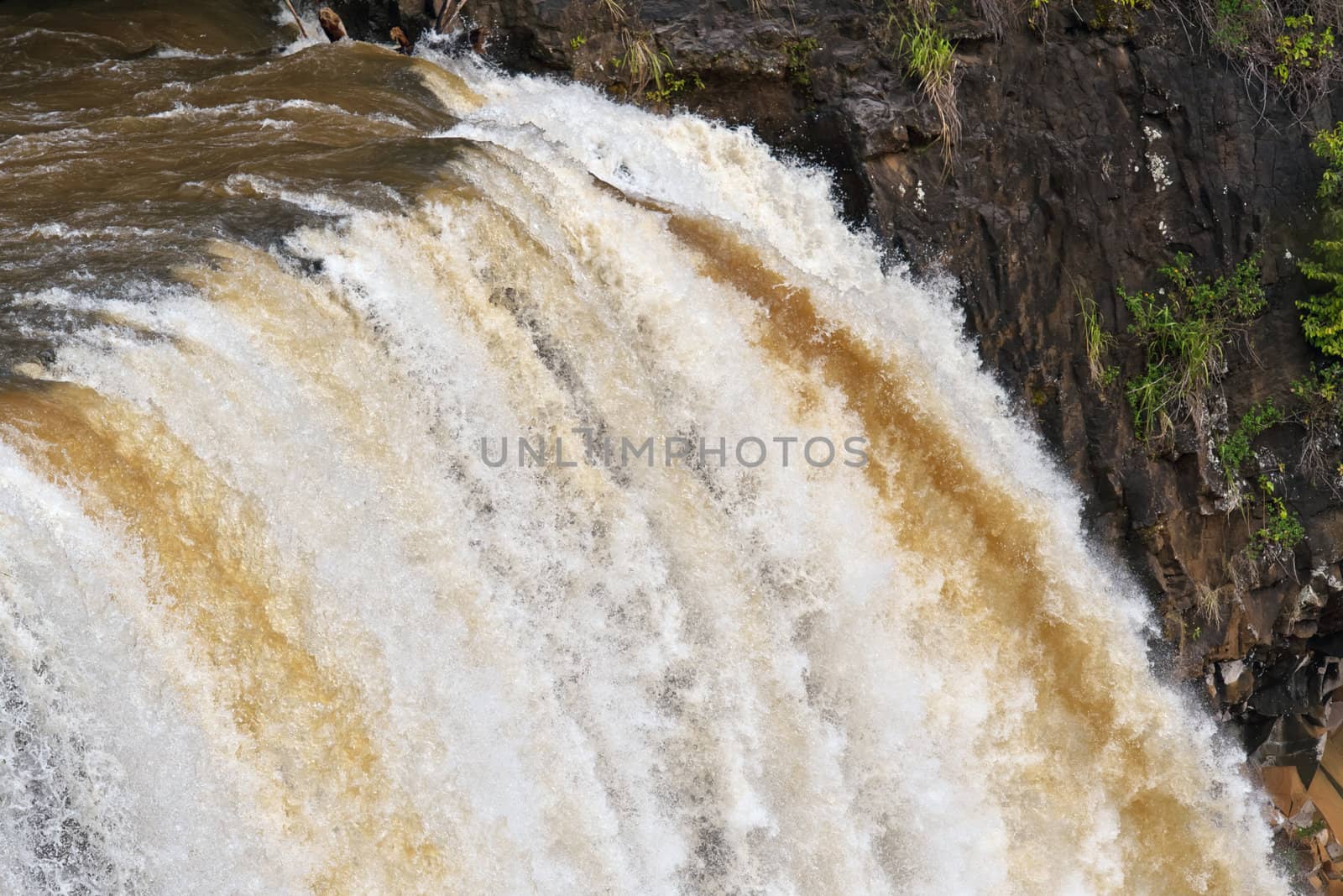 Waterfall close up in Kauai Island, Hawaii