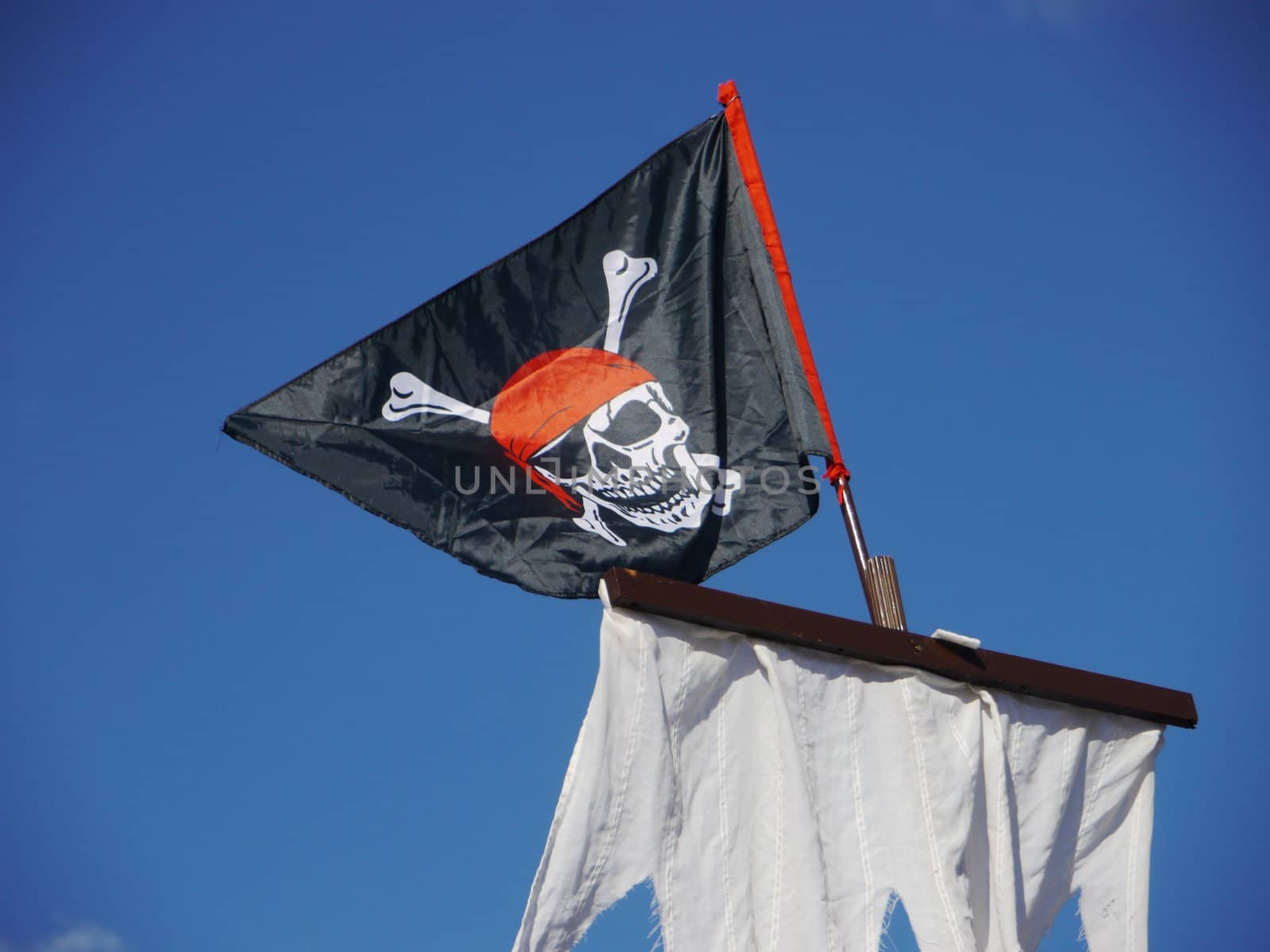 Jolly Roger skull and crossbones black pirate flag