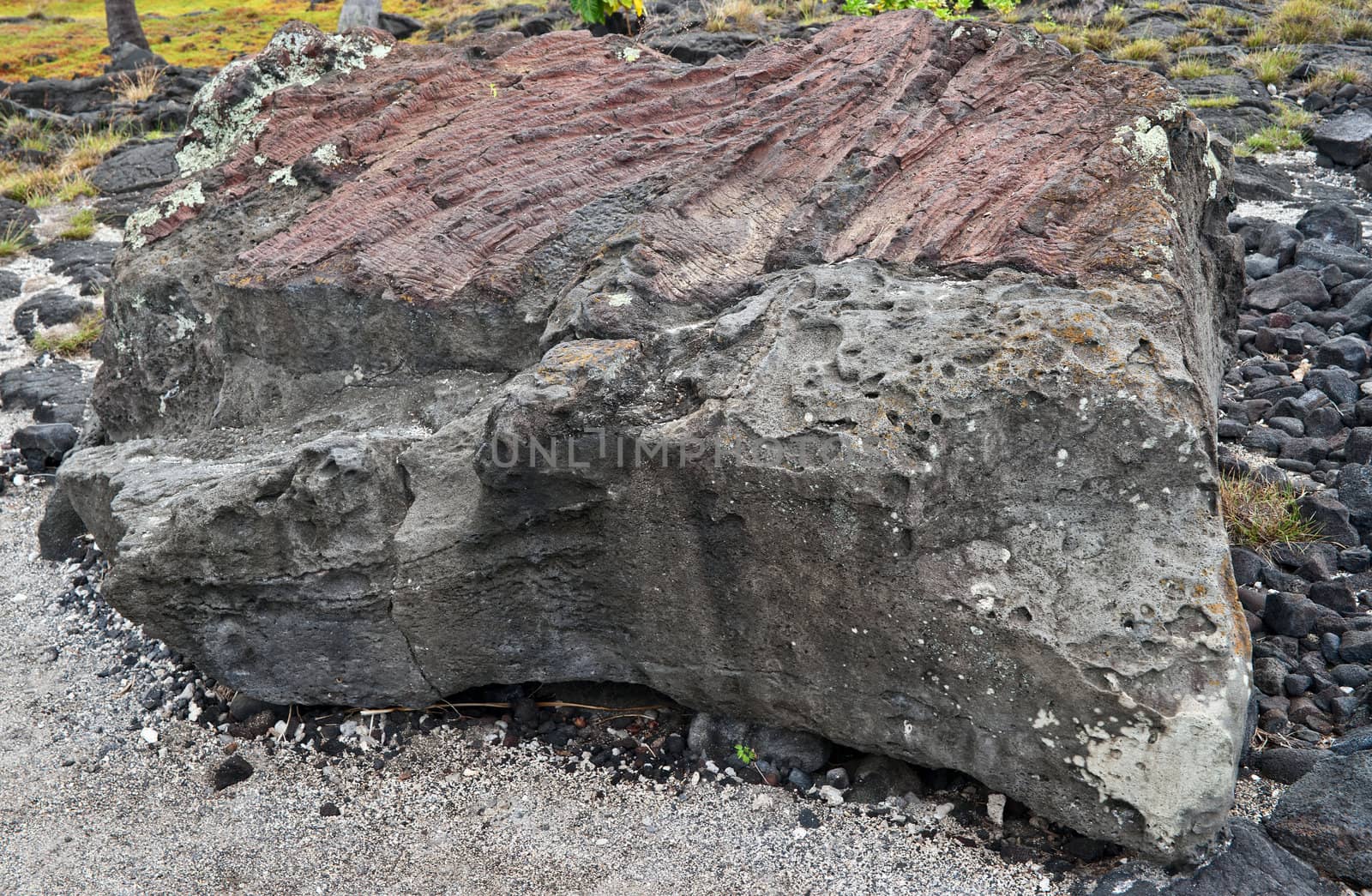 Lava rock at Puuhonua O Honaunau National Historical Park Big Island Hawaii