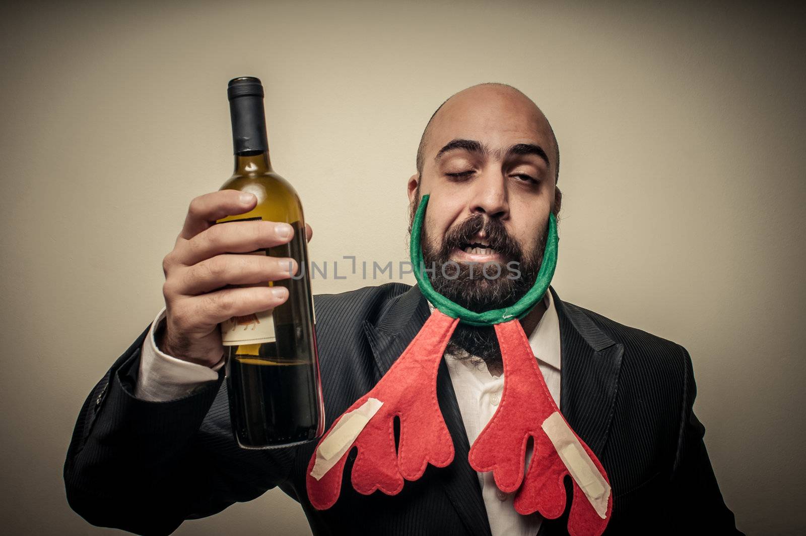 drunk modern elegant santa claus babbo natale by peus